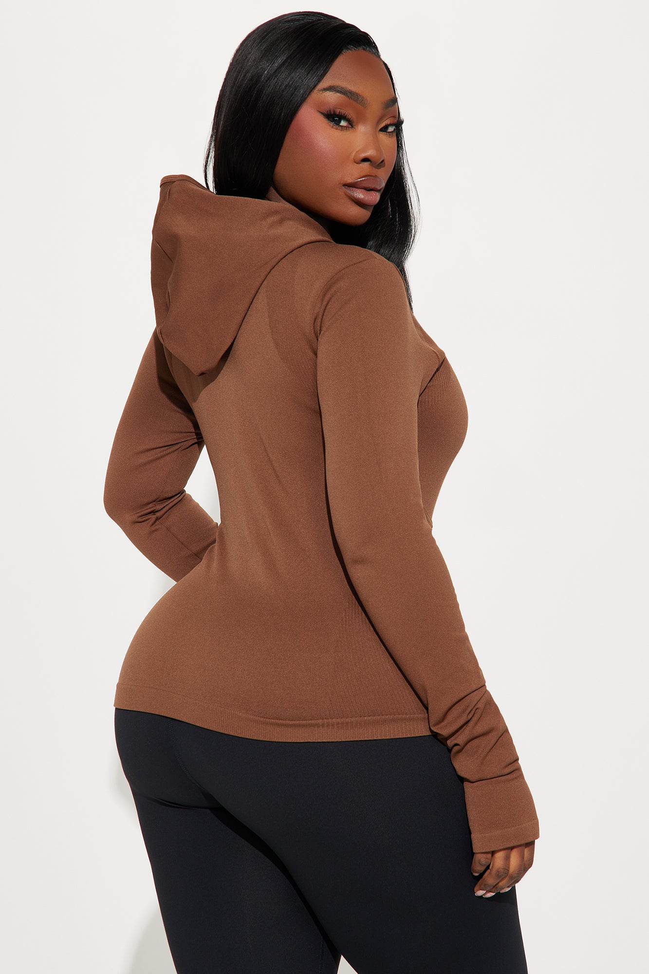 Your Next Move Seamless Active Jacket - Mocha - Image 8