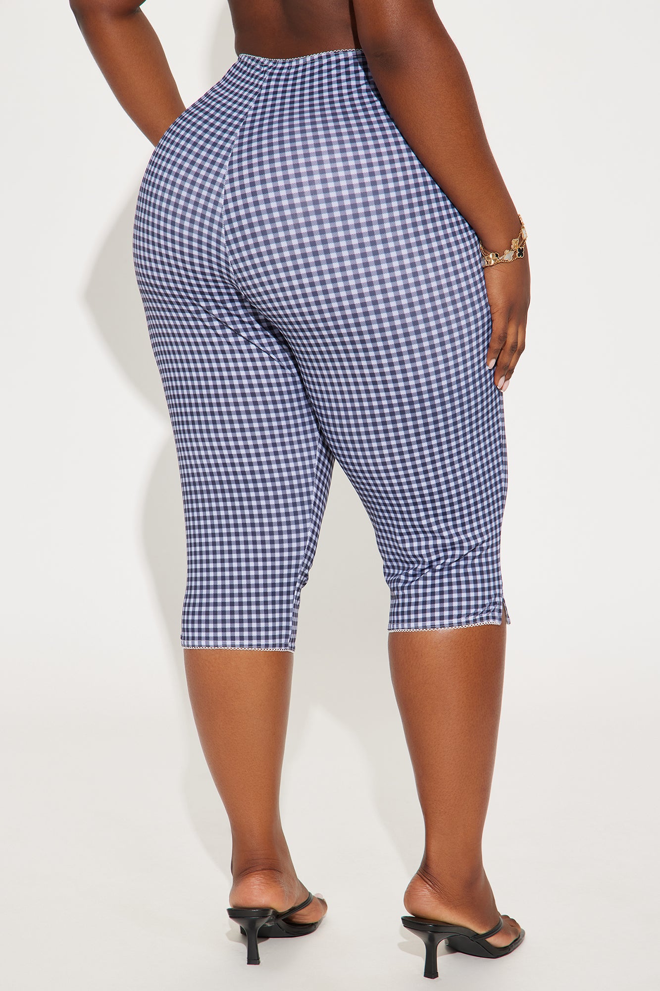 Cara Gingham Capri Legging - Black/combo - Image 6