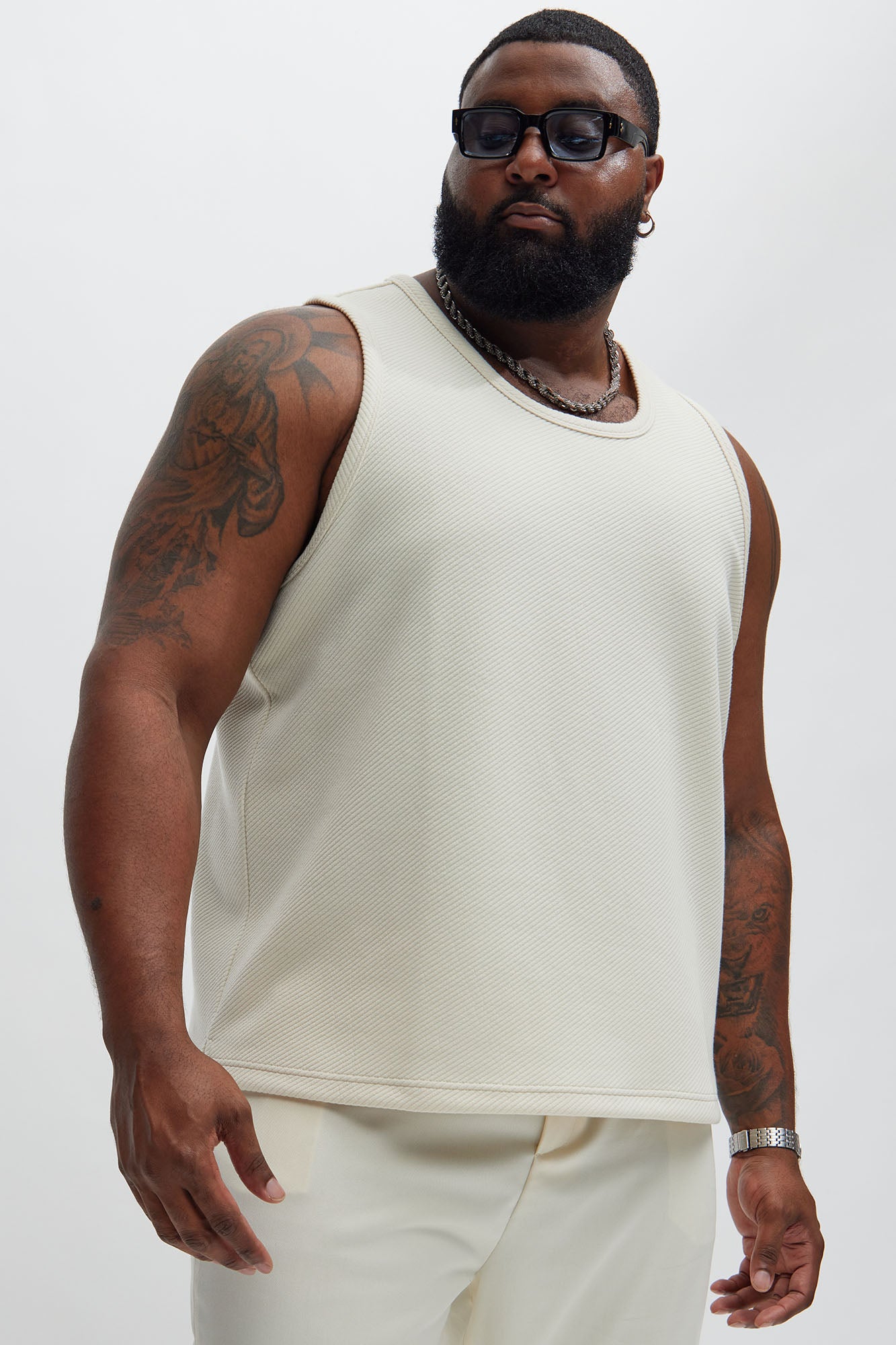 Kina Textured Tank - Off White - Image 5