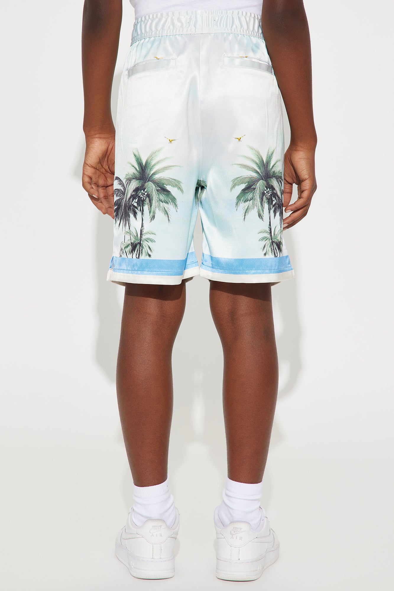 Mini Cockatiel And Palm Resort Shorts - Multi Color - Image 3