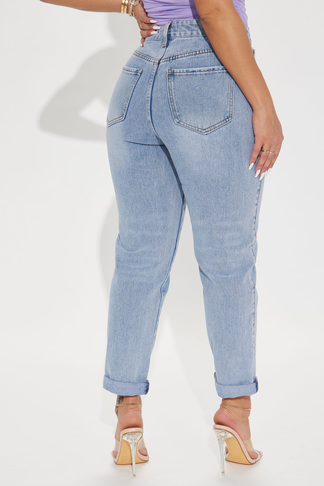 So Far So Good Non Stretch Mom Jeans - Light Wash - Image 3