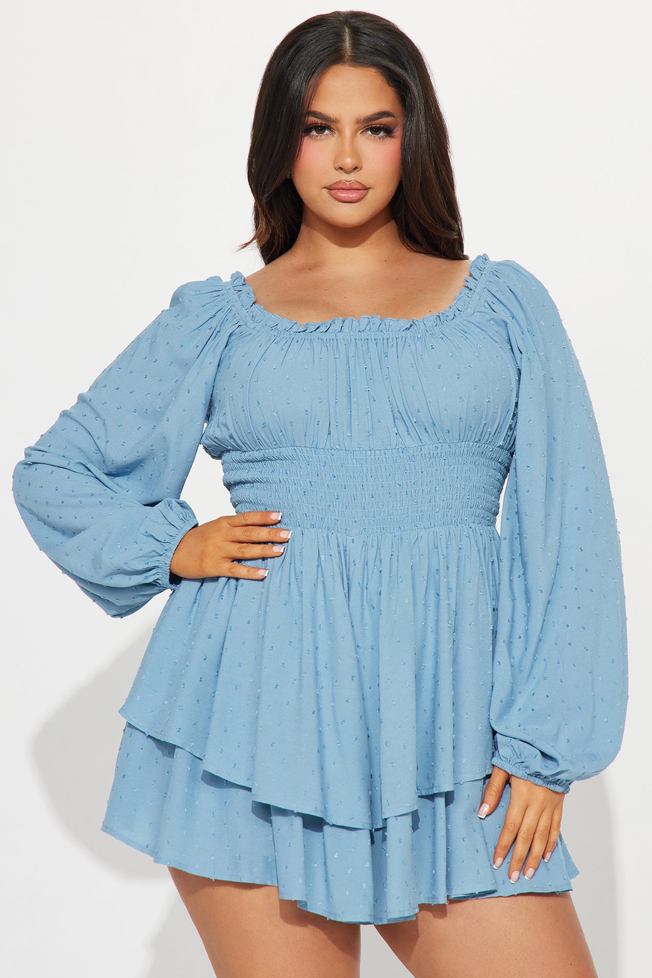 Count On You Romper - Light Blue - Image 5
