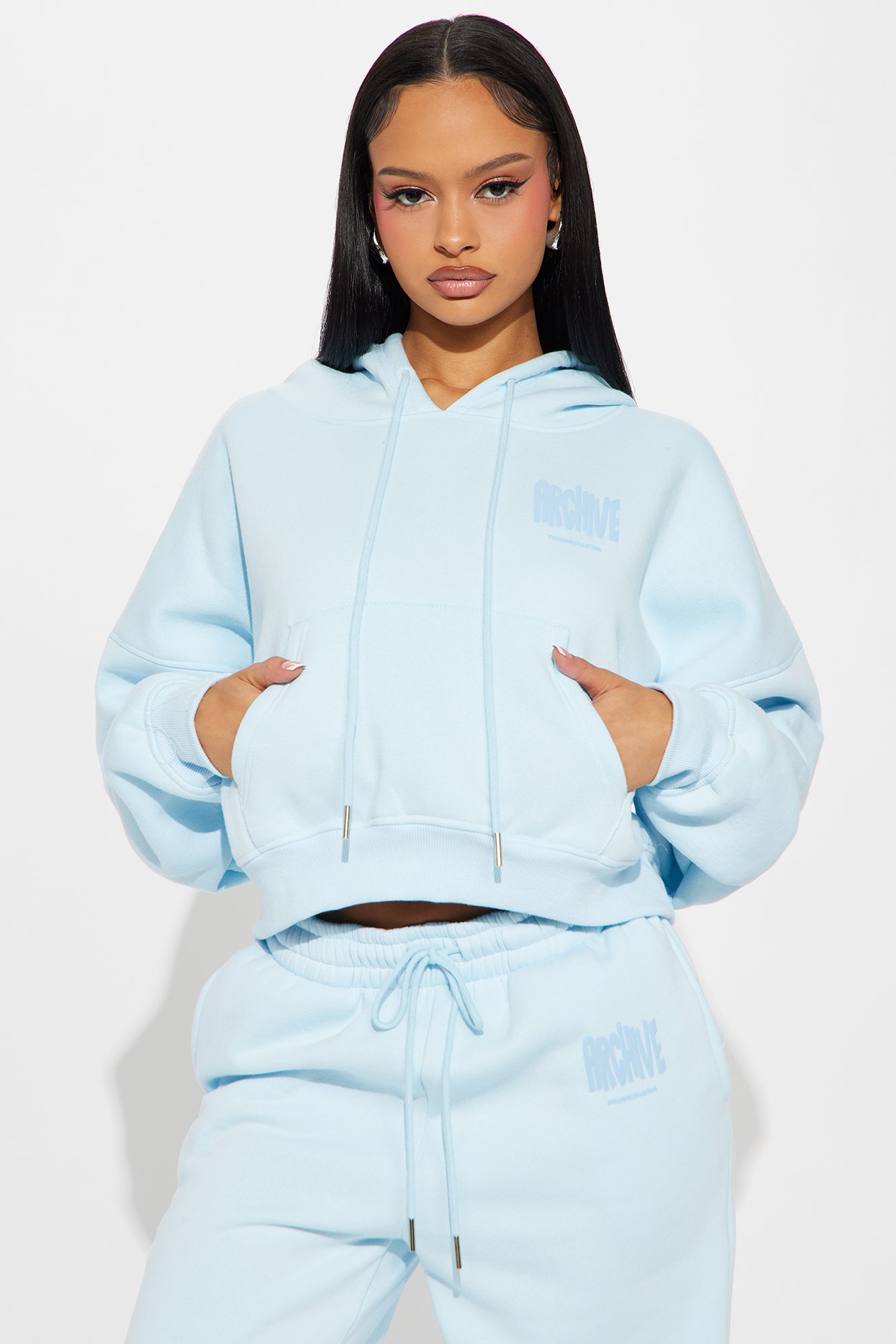 Archive Mode Fleece Pant Set - Light Blue - Image 3