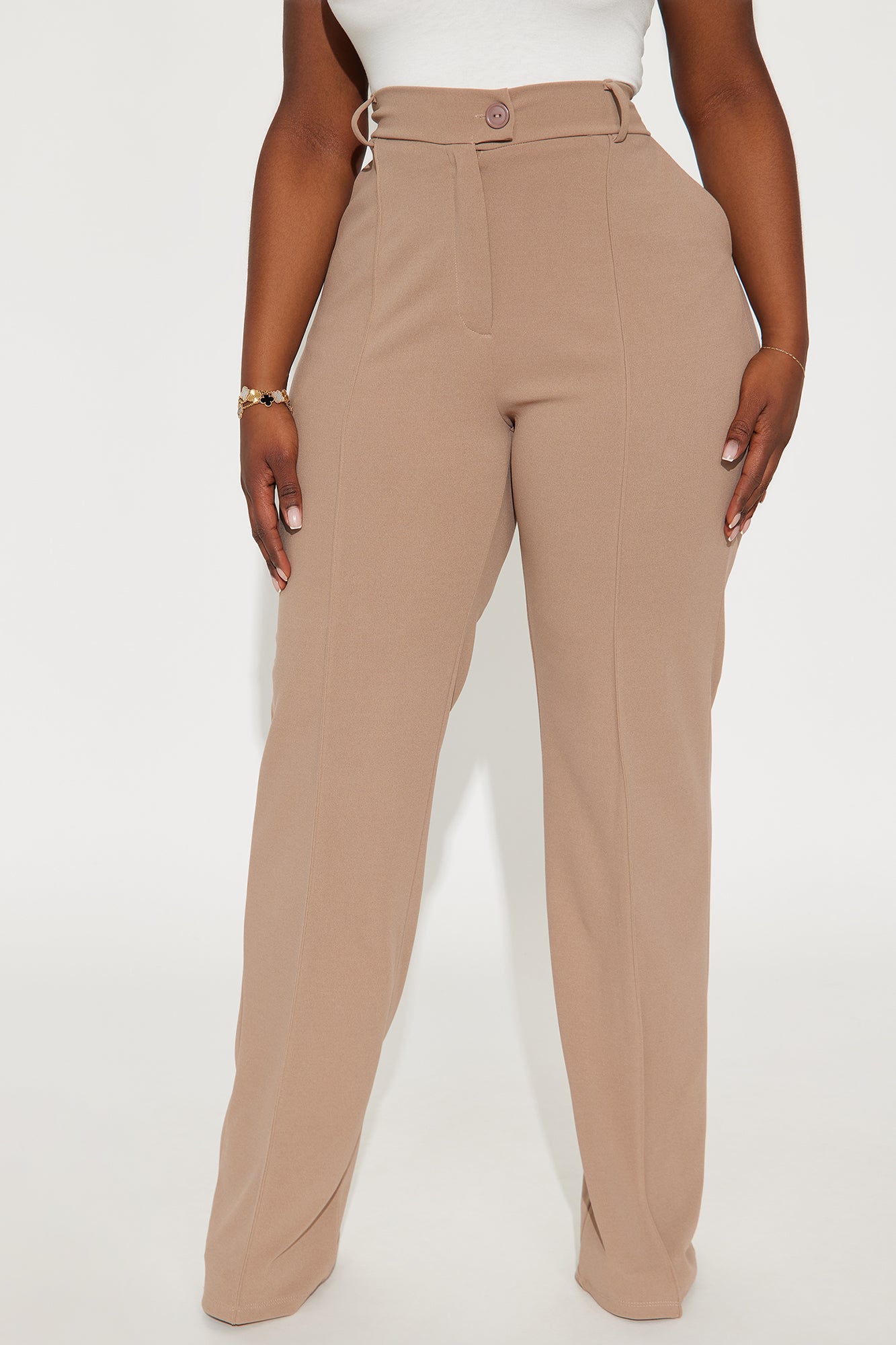 Tall Heidi Wide Leg Trouser Pant - Taupe - Image 5