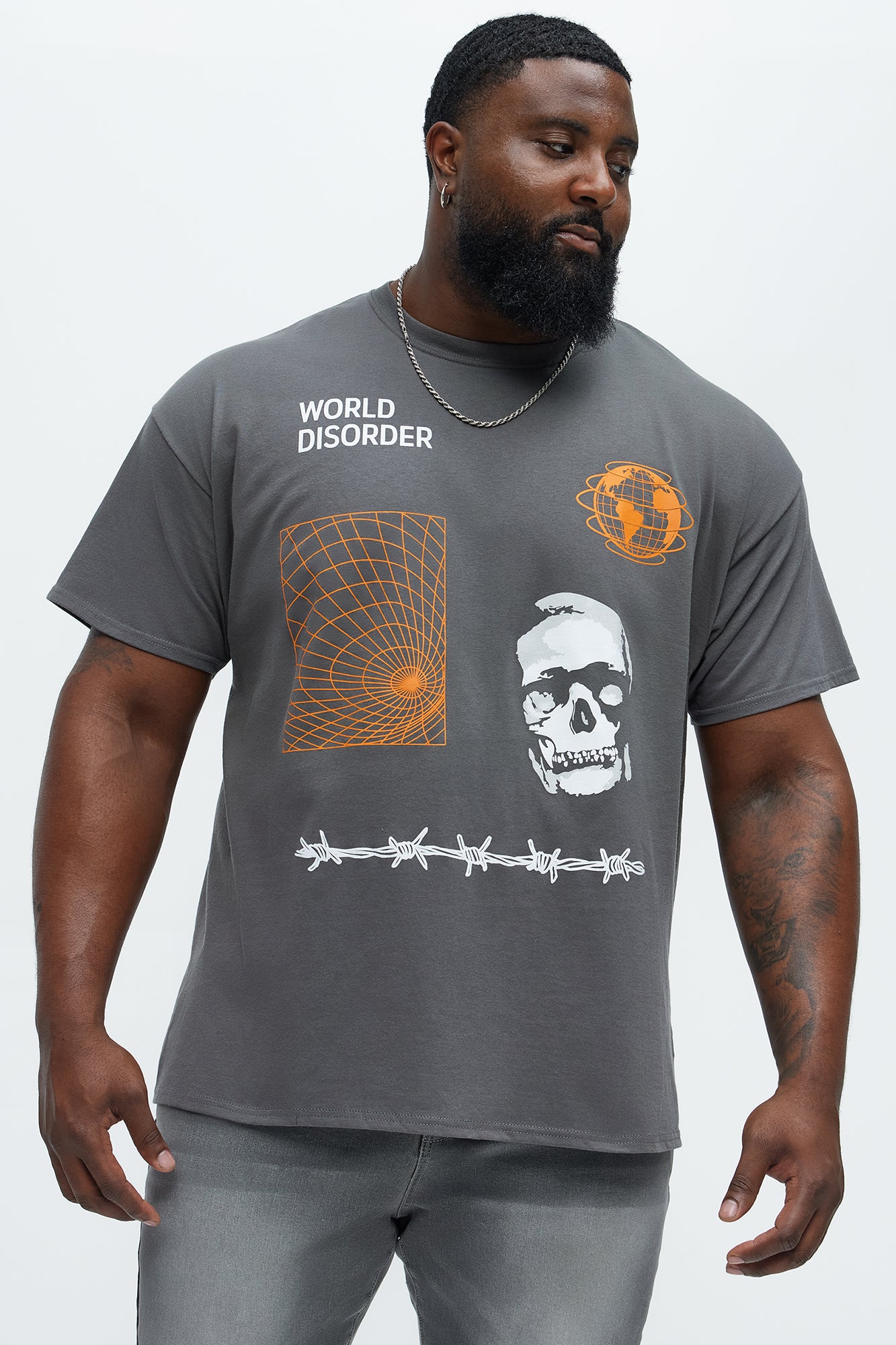 World Disorder System Short Sleeve Tee - Charcoal - Image 4