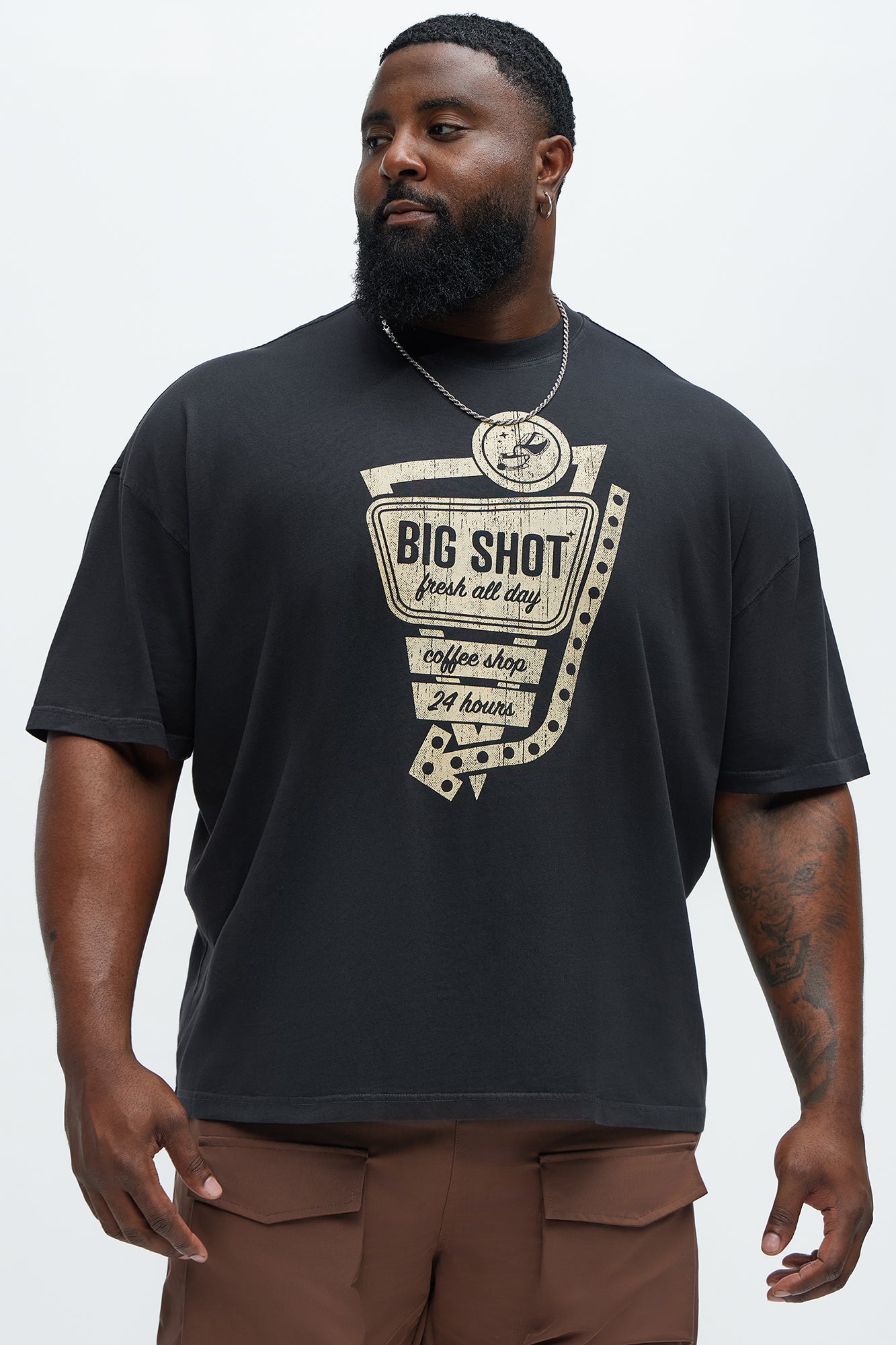 Big Shot Oversized Short Sleeve Tee - Black - Image 4