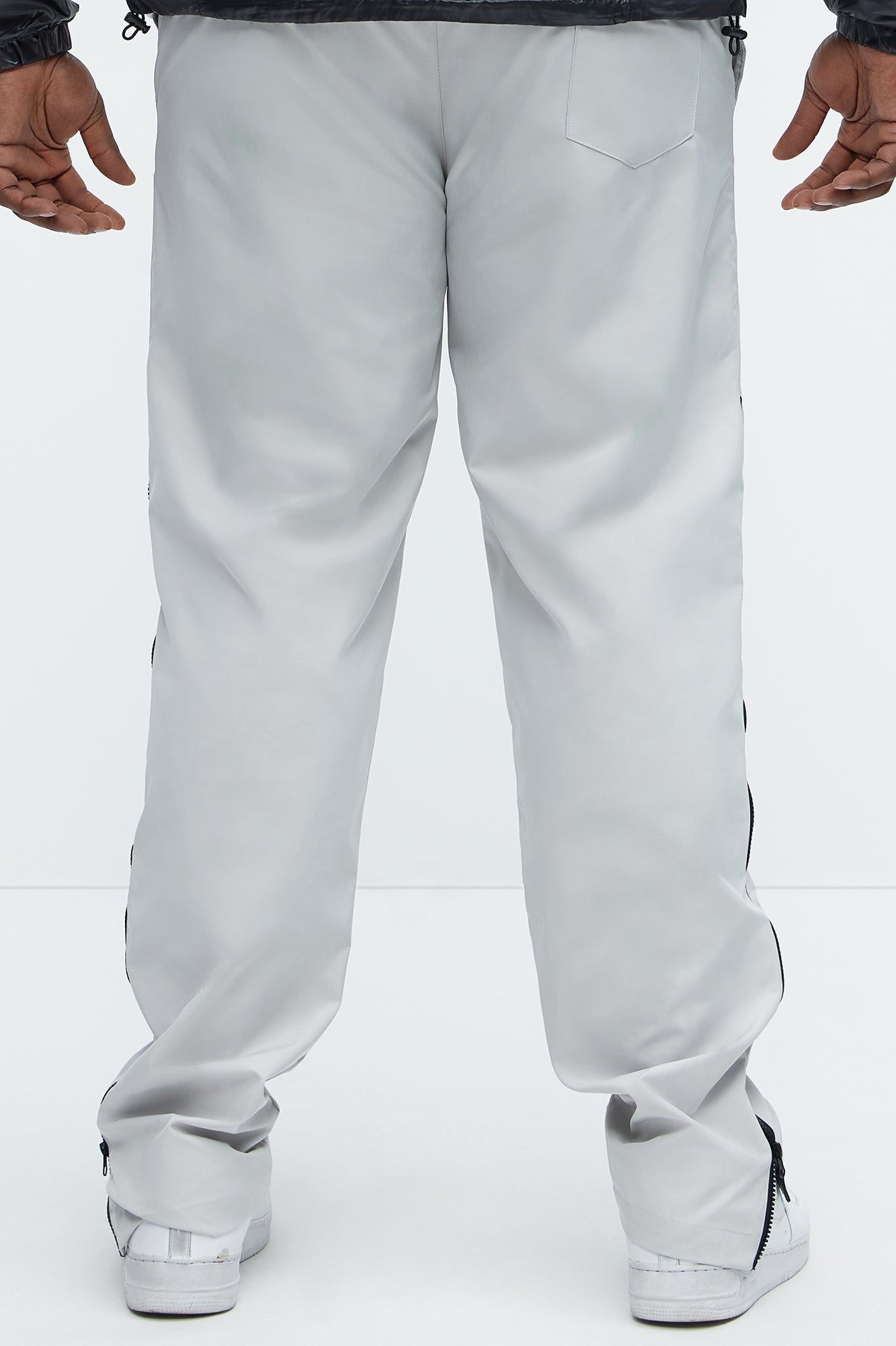 All Along Zipper Straight Nylon Cargo Pants - Grey - Image 11