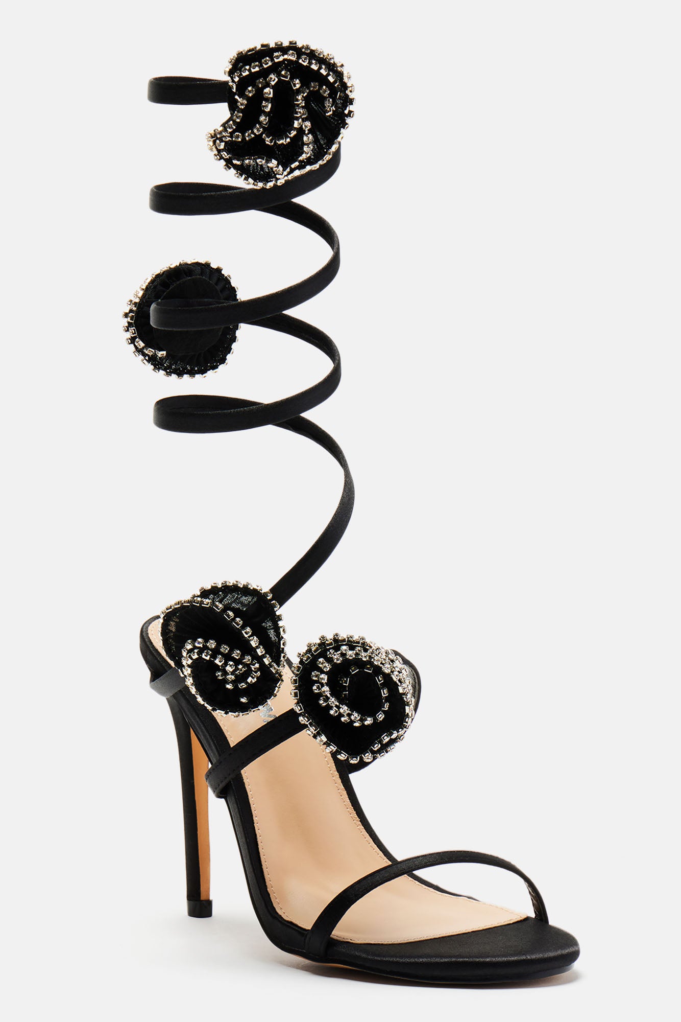 After Midnight Wrap Up Heeled Sandals - Black - Image 4