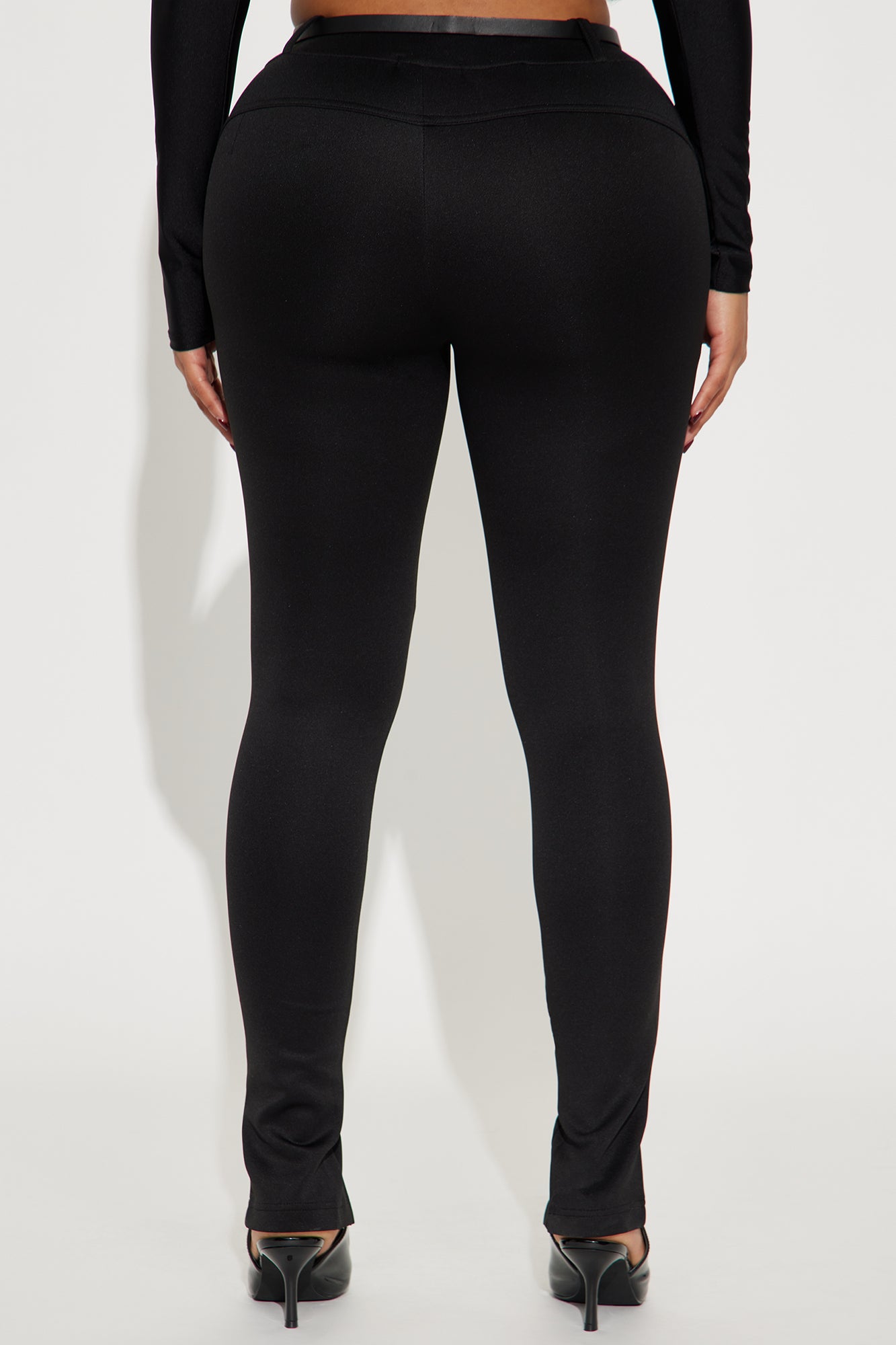 What Do You Know Belted Legging - Black - Image 3