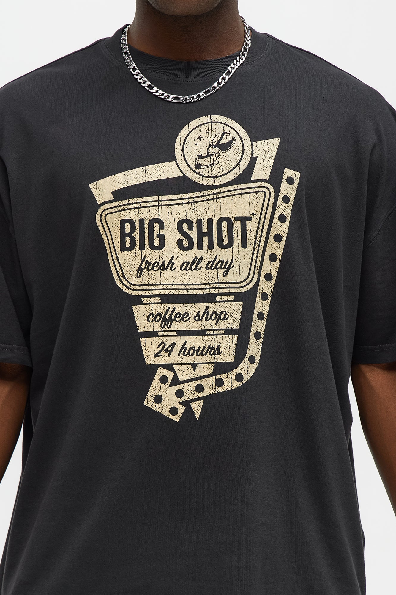 Big Shot Oversized Short Sleeve Tee - Black - Image 3