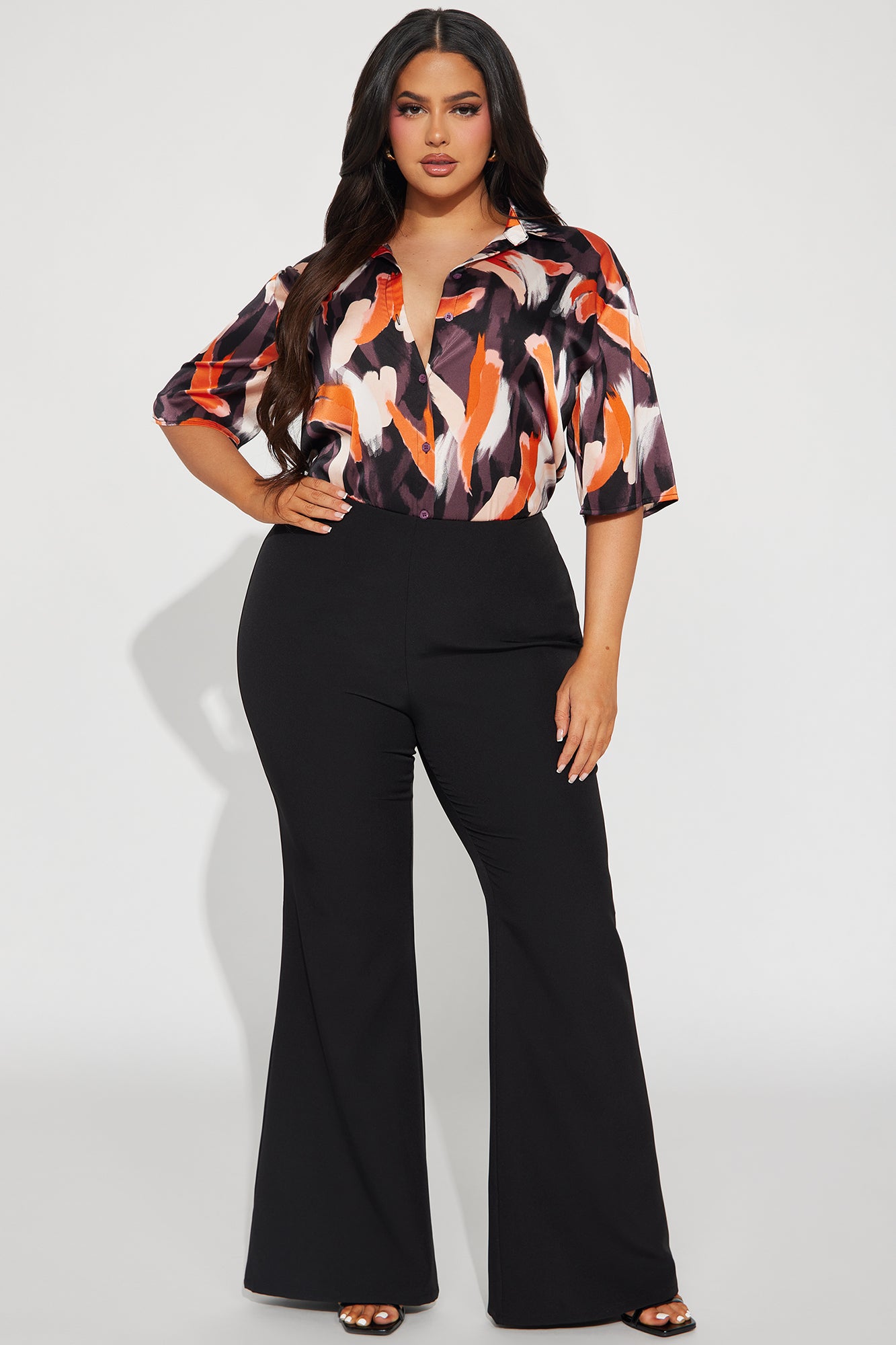 For The Thrill Satin Shirt - Black/combo - Image 5