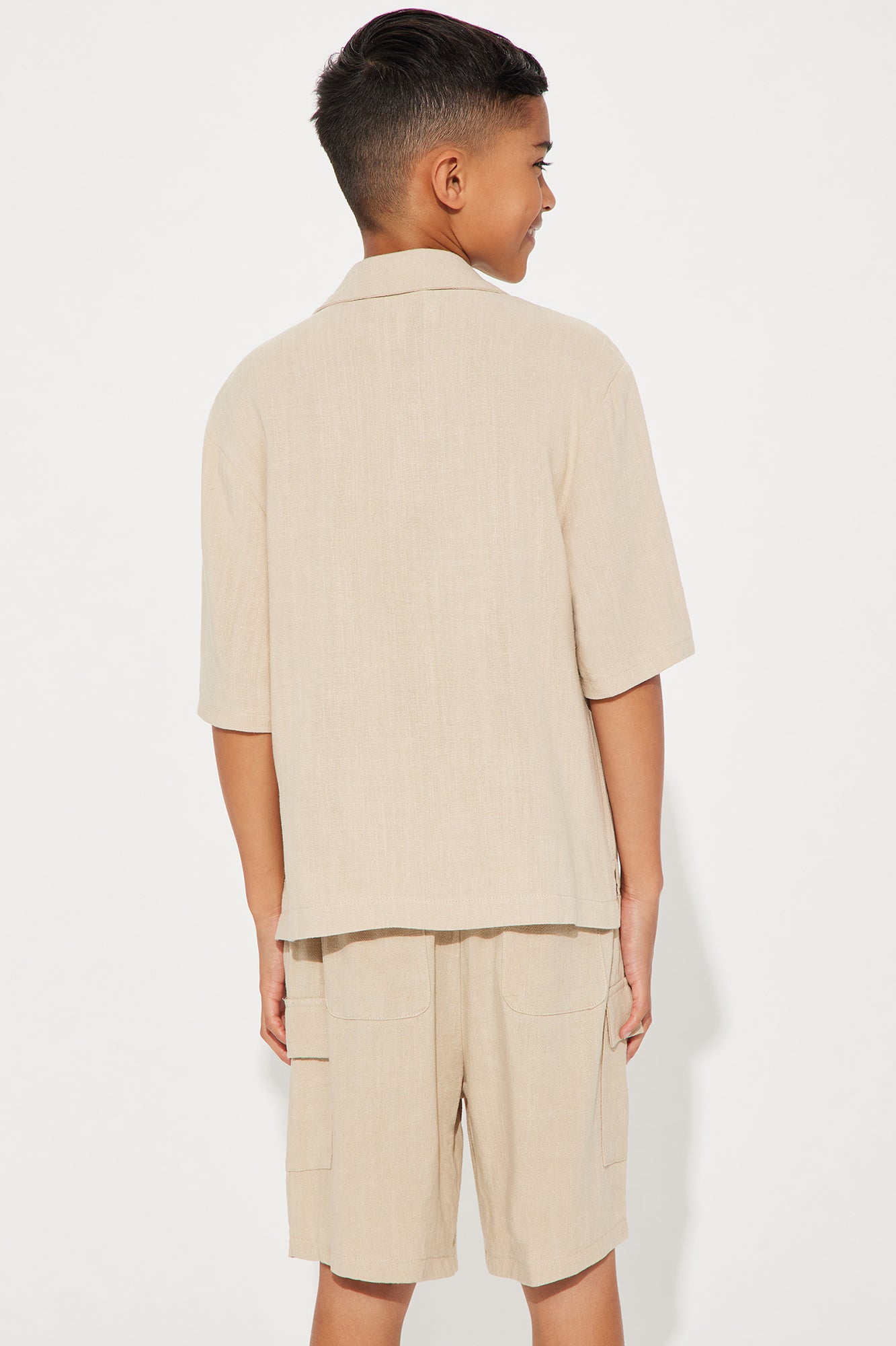 Mini Ashford Linen Shirt - Tan - Image 3