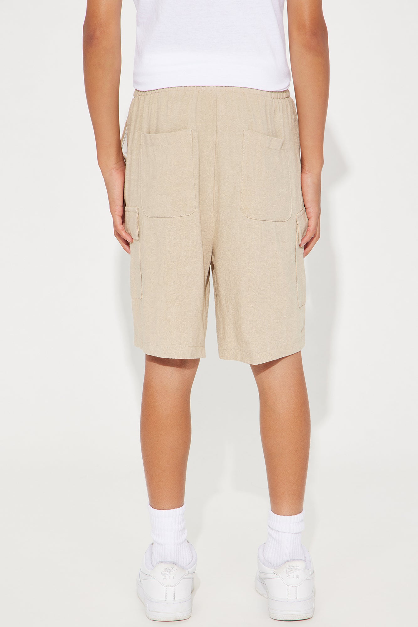 Mini Ashford Linen Shorts - Tan - Image 3