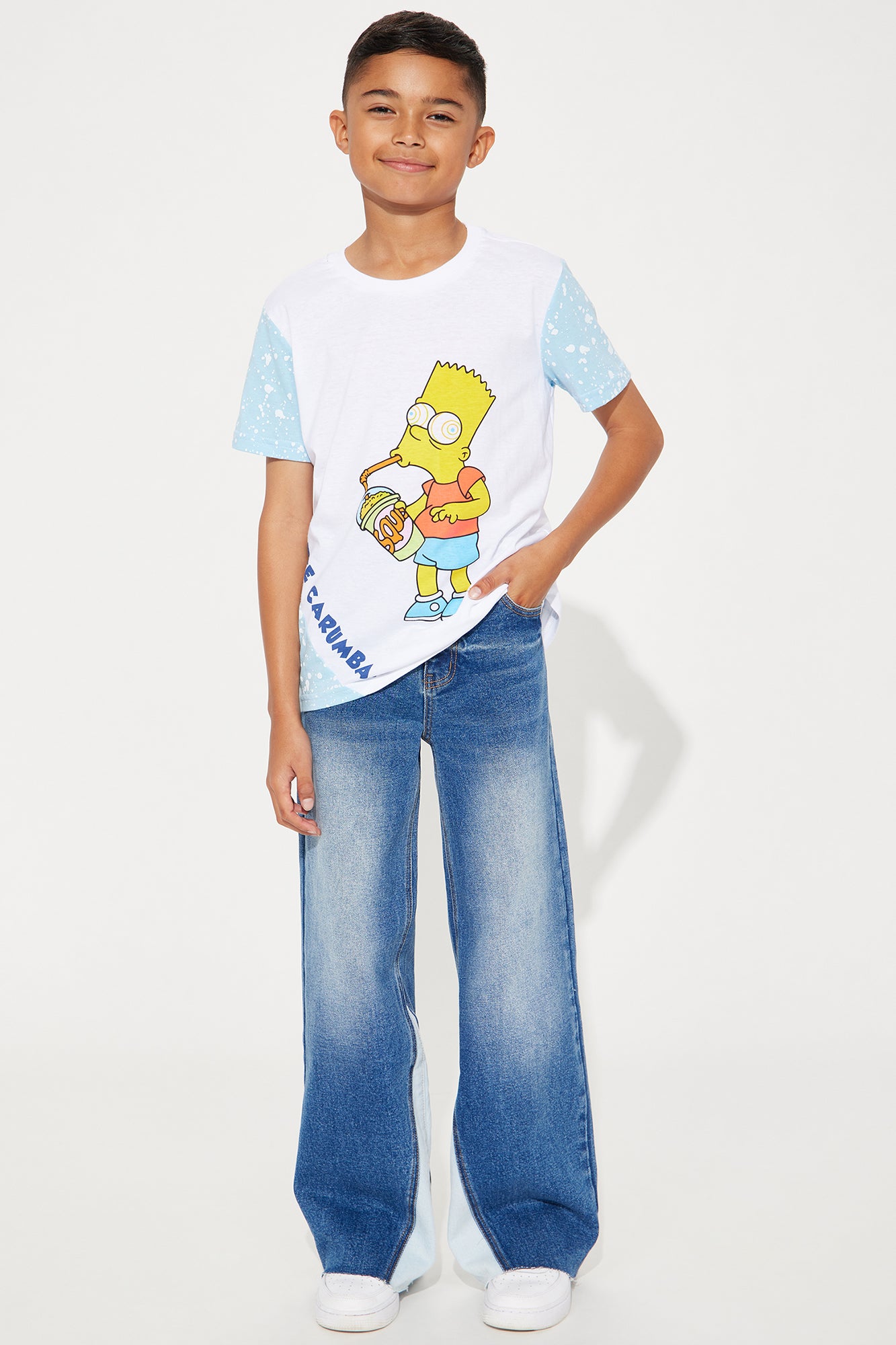Mini Bart Colorblock Tee - White/combo - Image 3