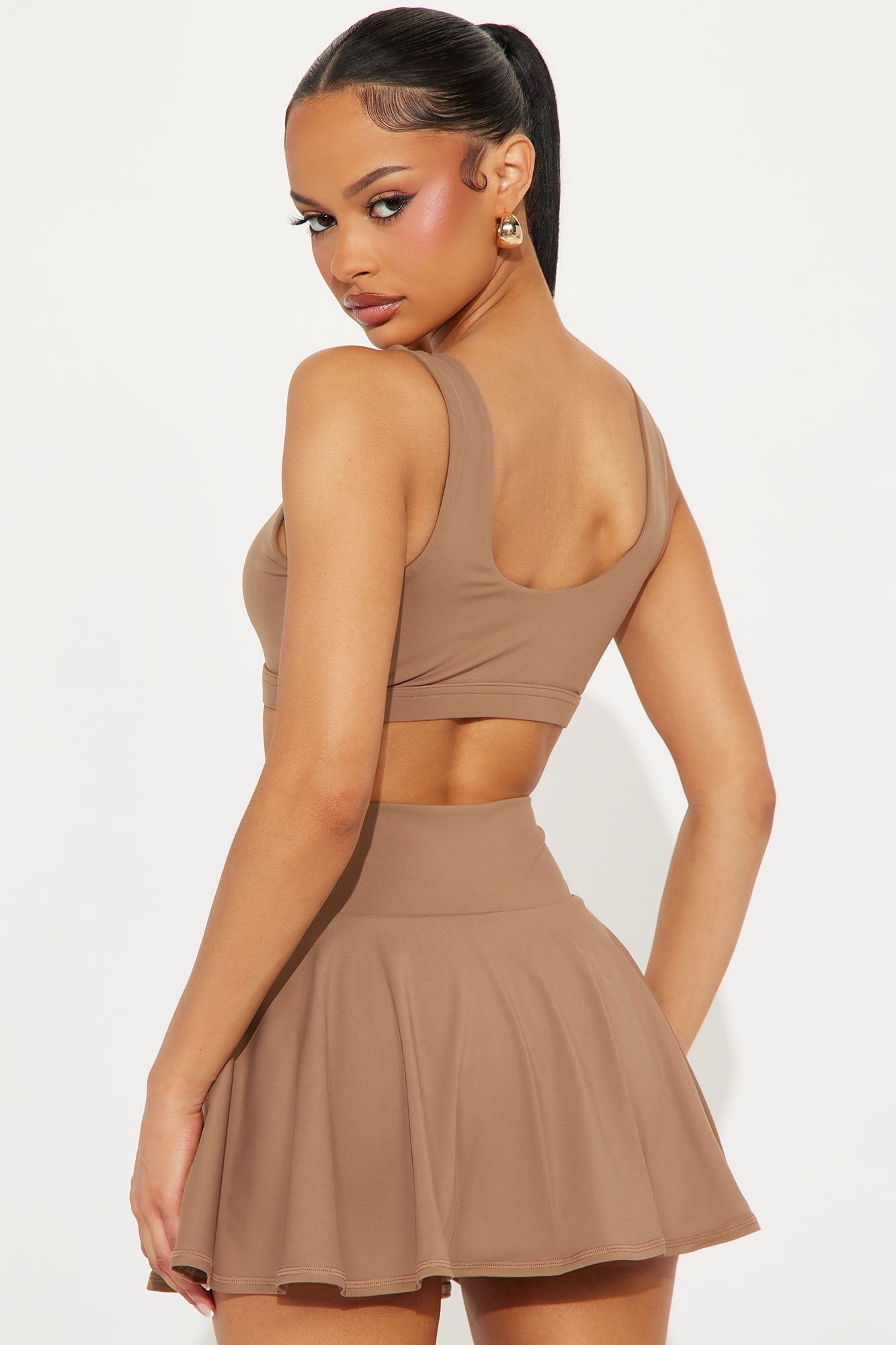 Giselle Active Skort Set - Taupe - Image 3