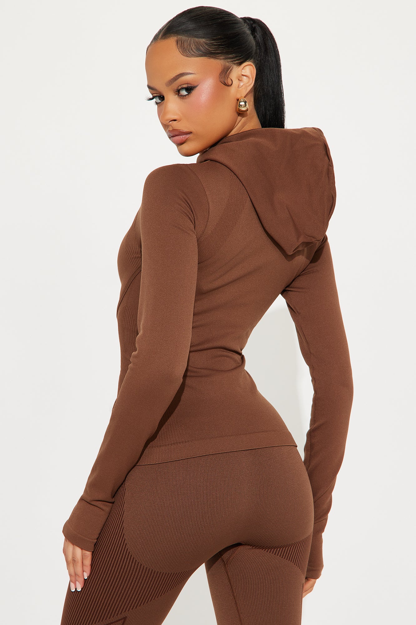 Your Next Move Seamless Active Jacket - Mocha - Image 4