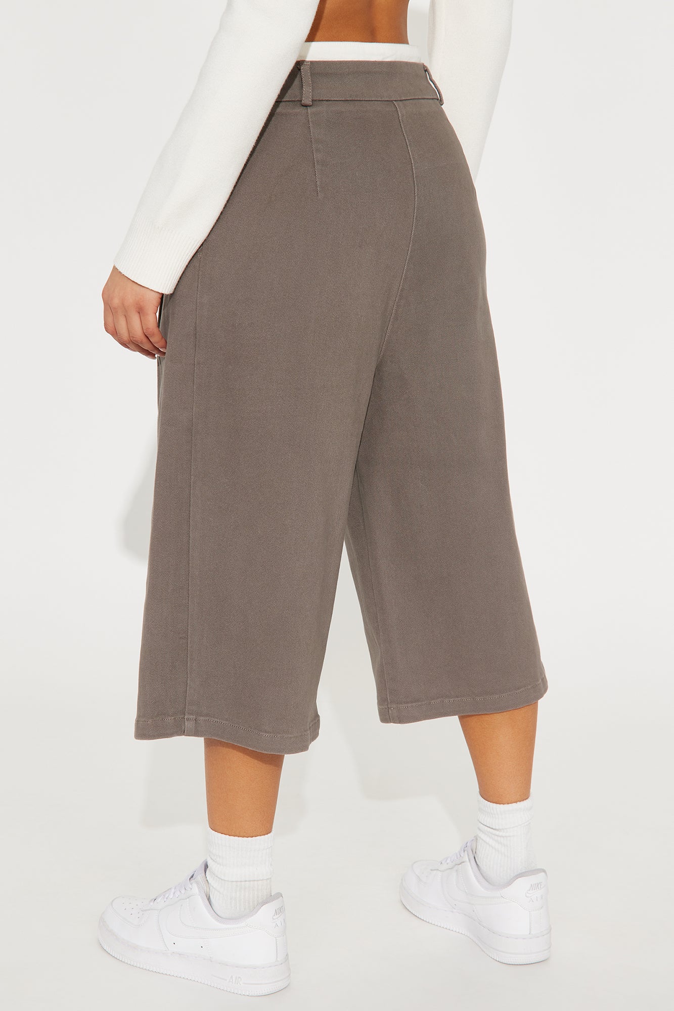 Janet Double Waistband Bermuda Short - Grey - Image 3