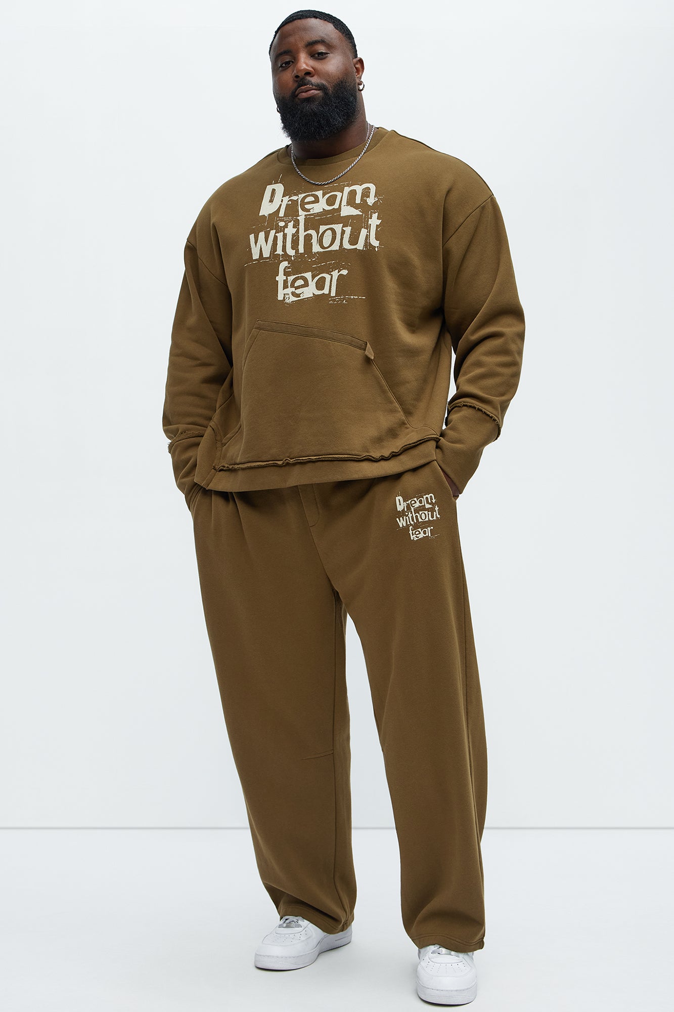 Dream Without Fear Sweatpants - Brown - Image 7