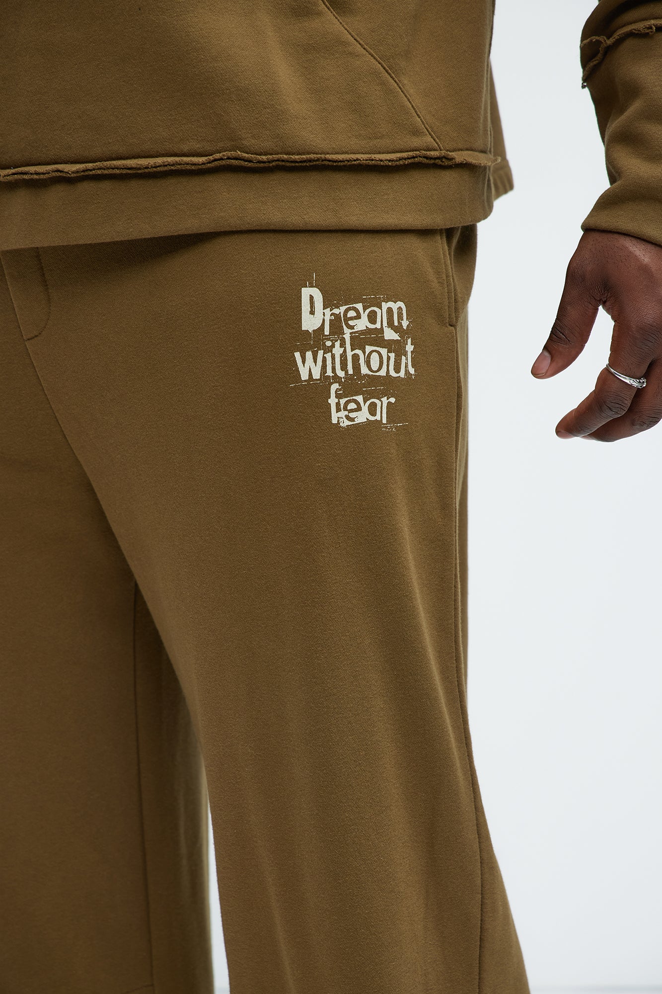 Dream Without Fear Sweatpants - Brown - Image 8