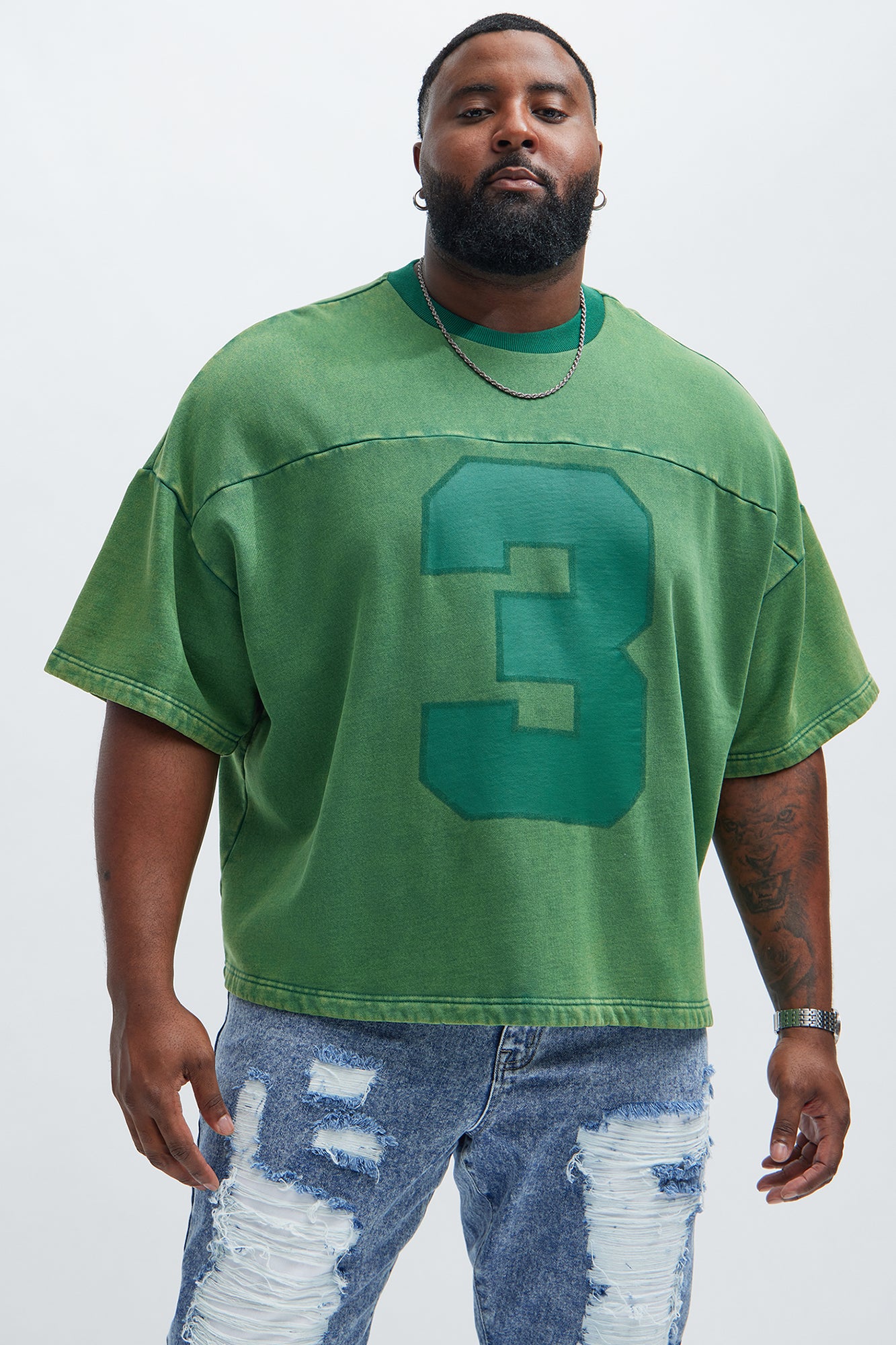 Kyle Oversized Tee - Green - Image 6