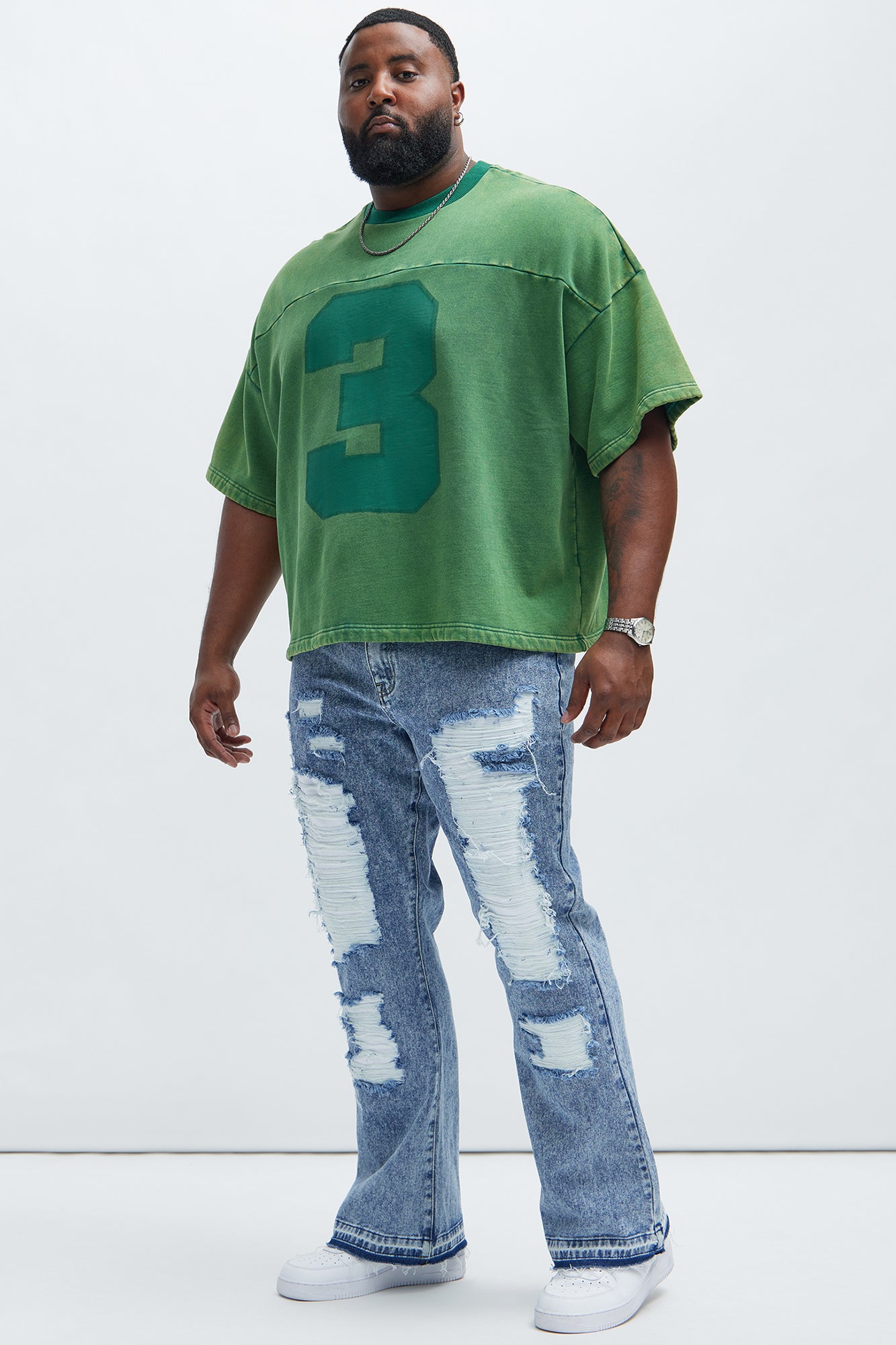Kyle Oversized Tee - Green - Image 7
