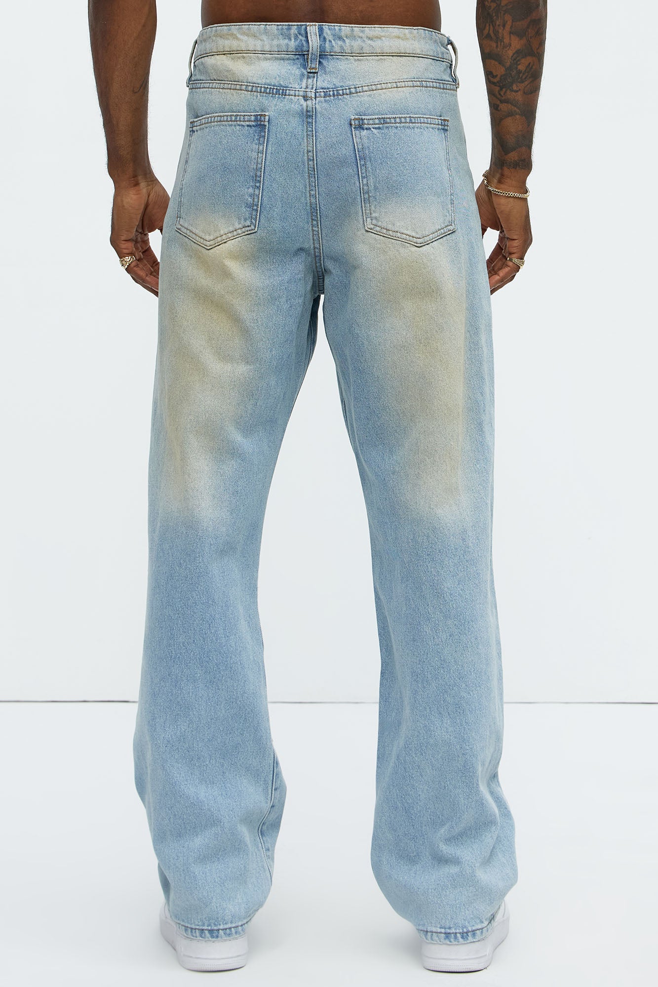 Walk It Carpenter Distressed Straight Jeans - Vintage Blue Wash - Image 6