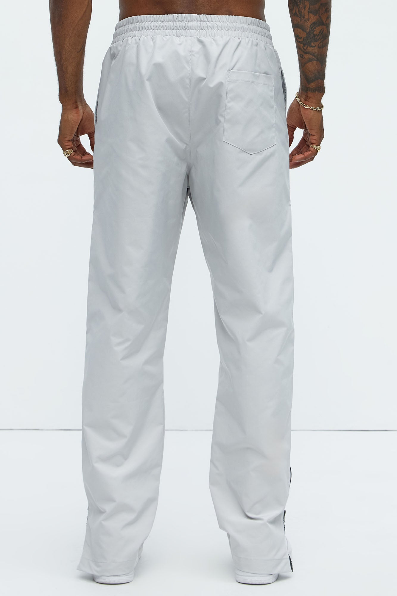 All Along Zipper Straight Nylon Cargo Pants - Grey - Image 7