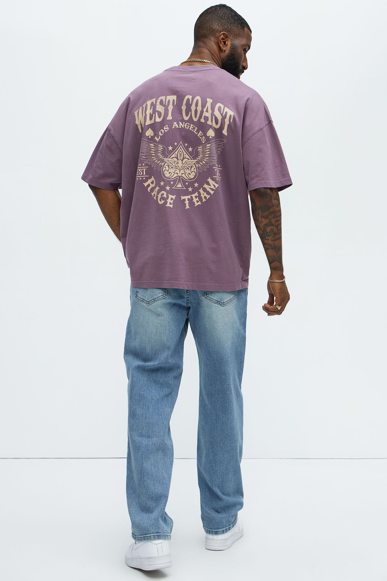 West Coast Race Team Oversized Short Sleeve Tee - Purple - Image 5