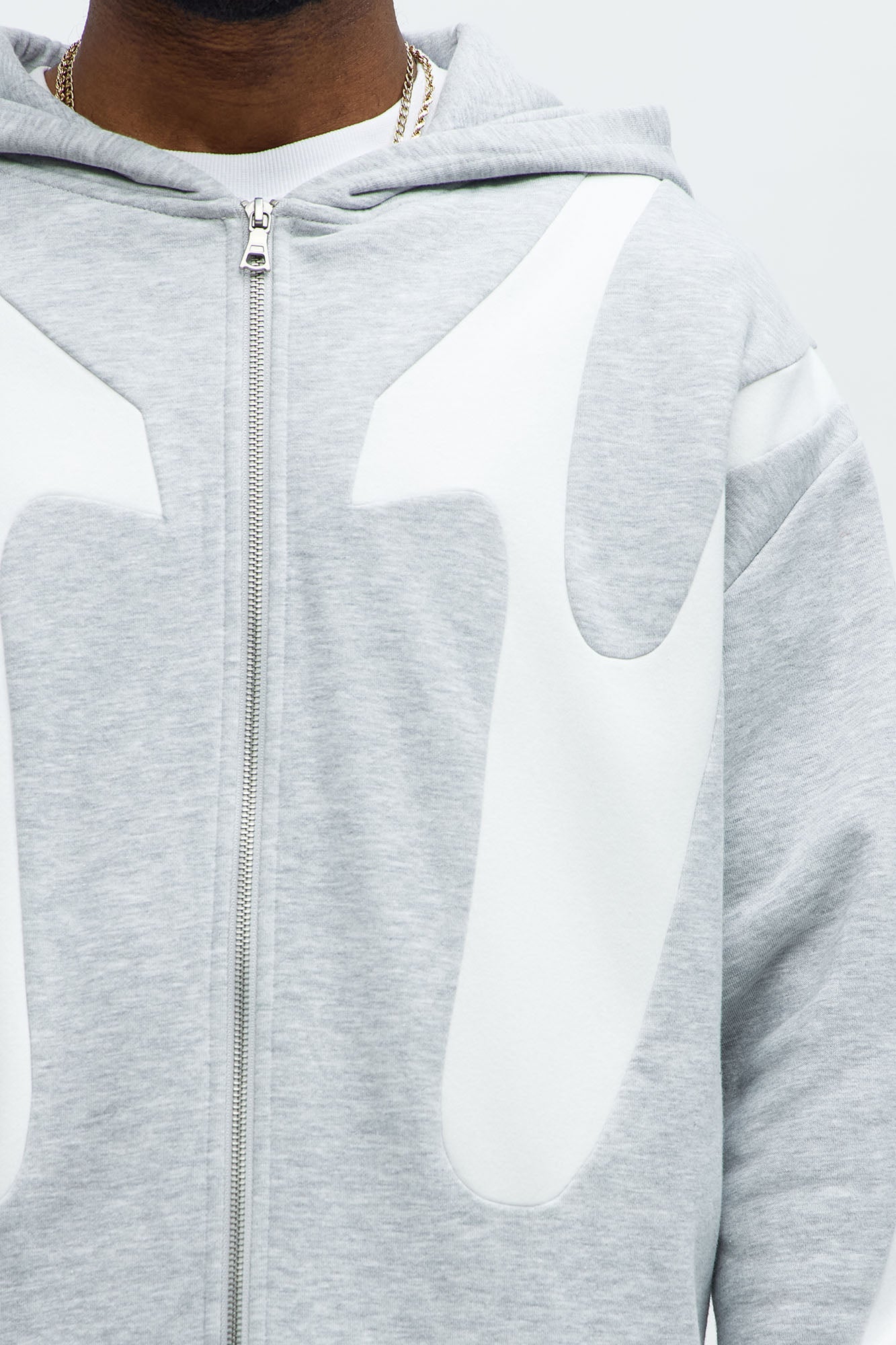 Tyson Oasis Paneled Zip Up Hoodie - Heather/Combo - Image 4