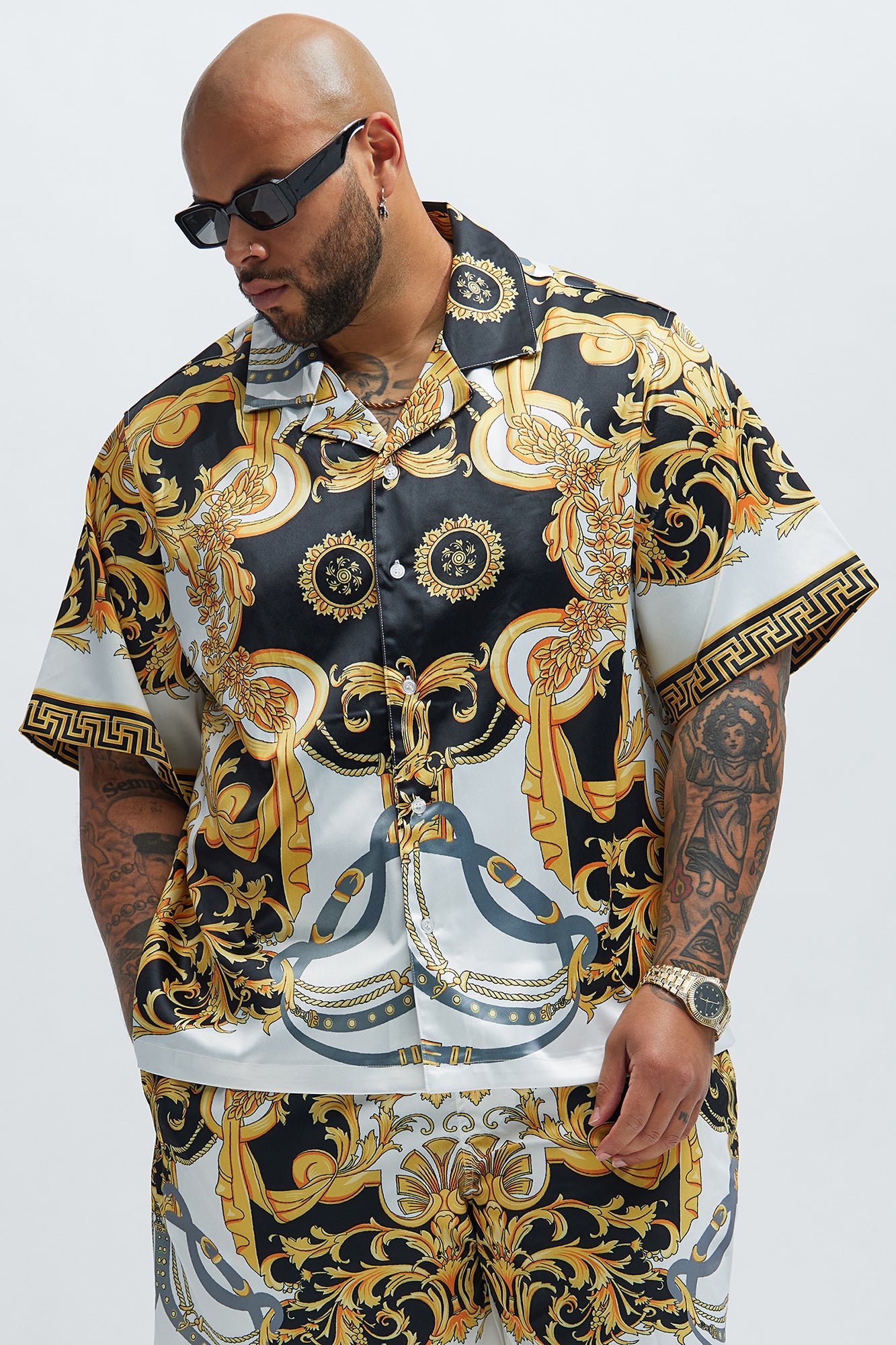 Calabria Baroque Shirt - Black/combo - Image 4
