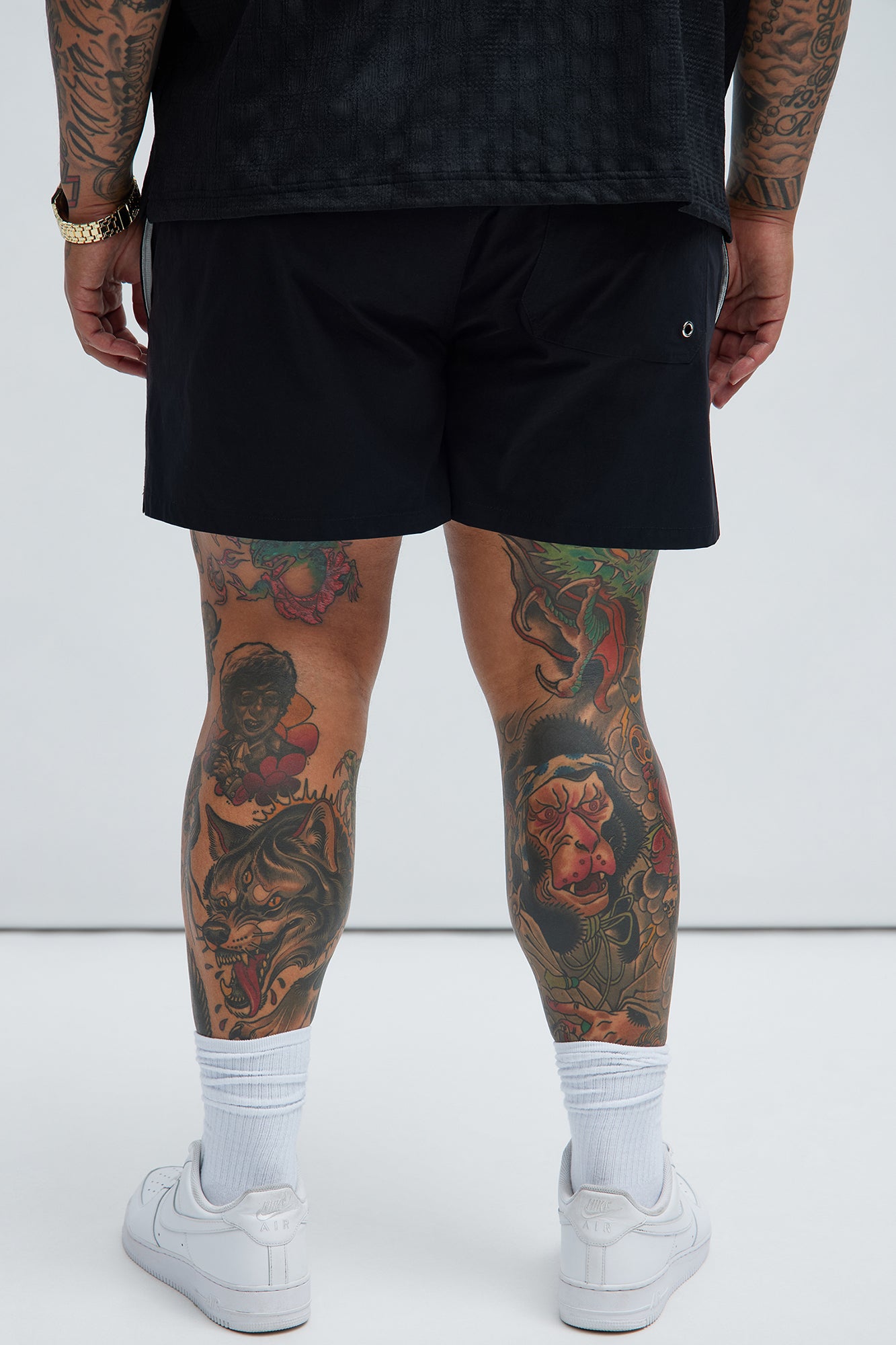 Montez Stretch Swim Trunk Short - Black - Image 7