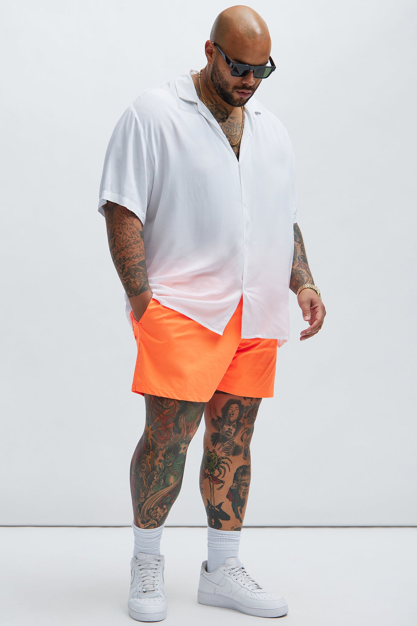 Montez Stretch Swim Trunk Mid - Orange - Image 6