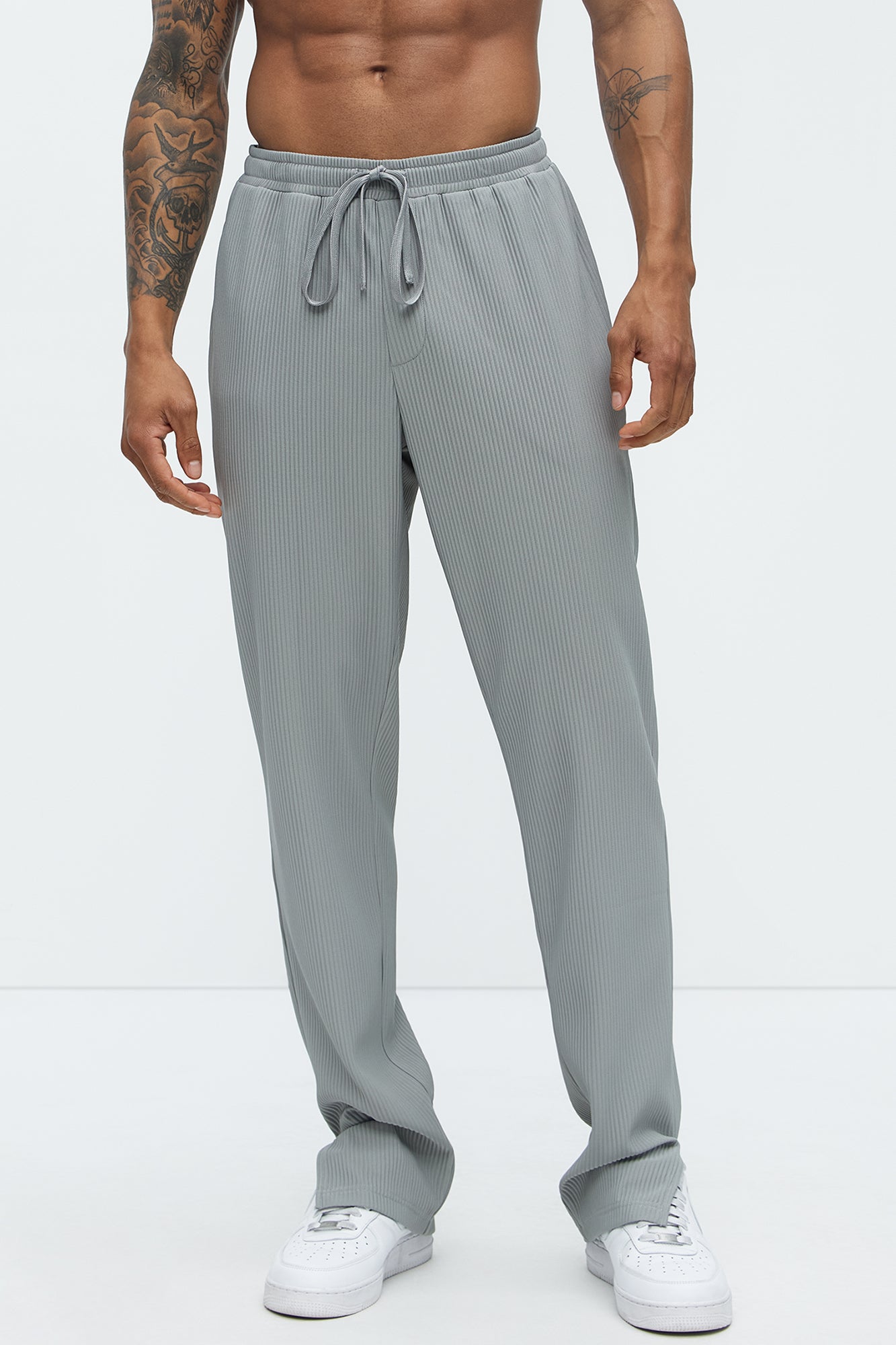 Show Up Slim Slit Pants - Grey - Image 3