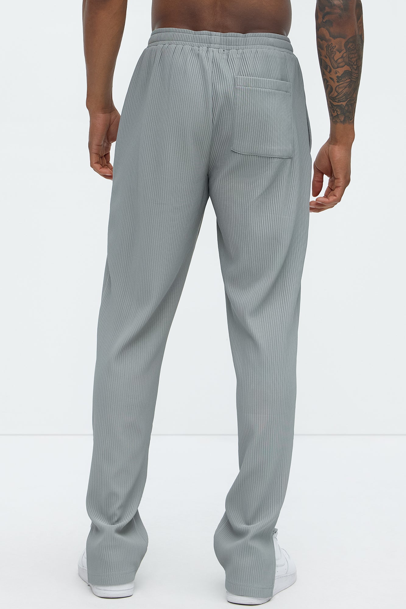 Show Up Slim Slit Pants - Grey - Image 5