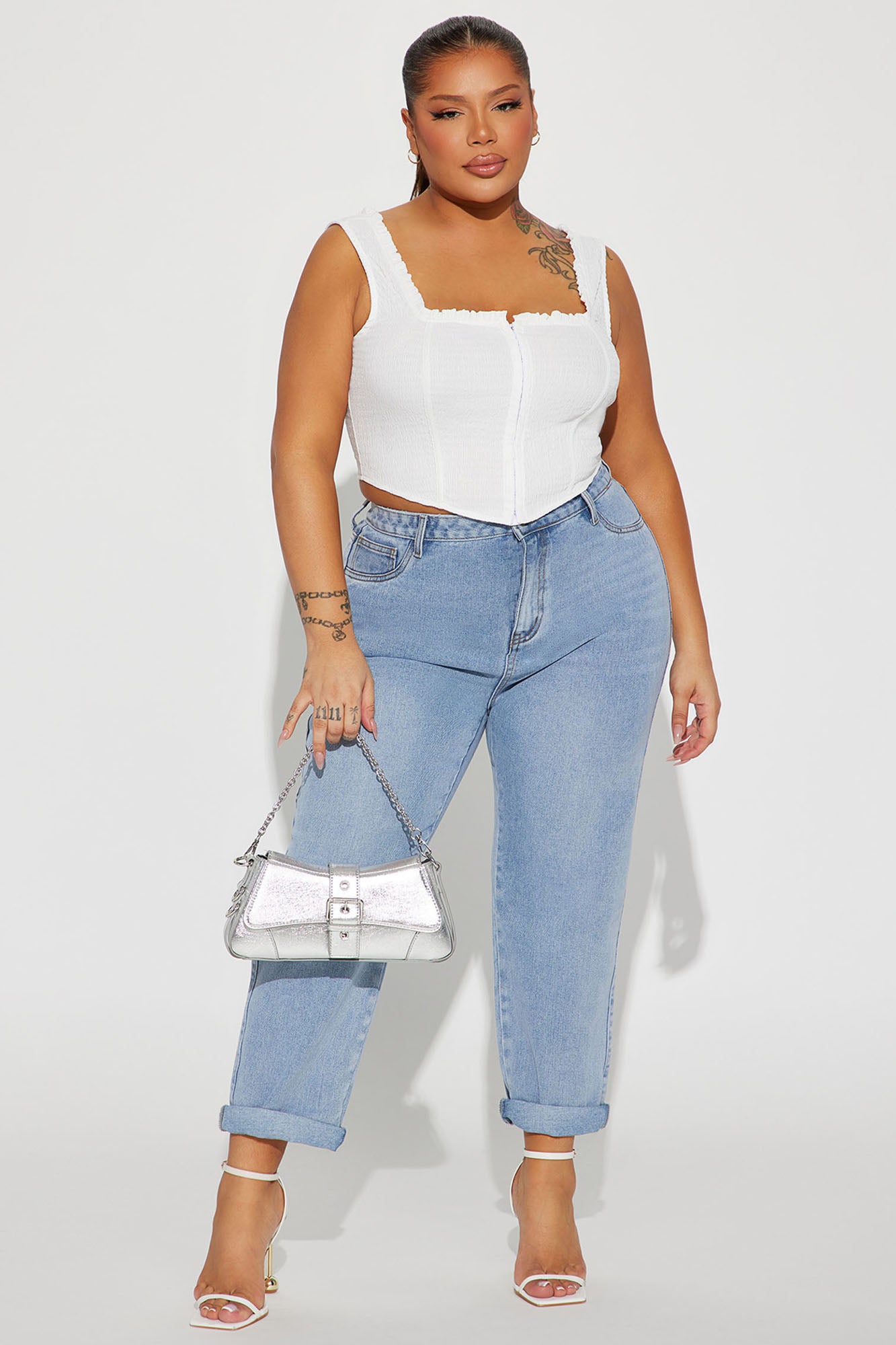 So Far So Good Non Stretch Mom Jeans - Light Wash - Image 4