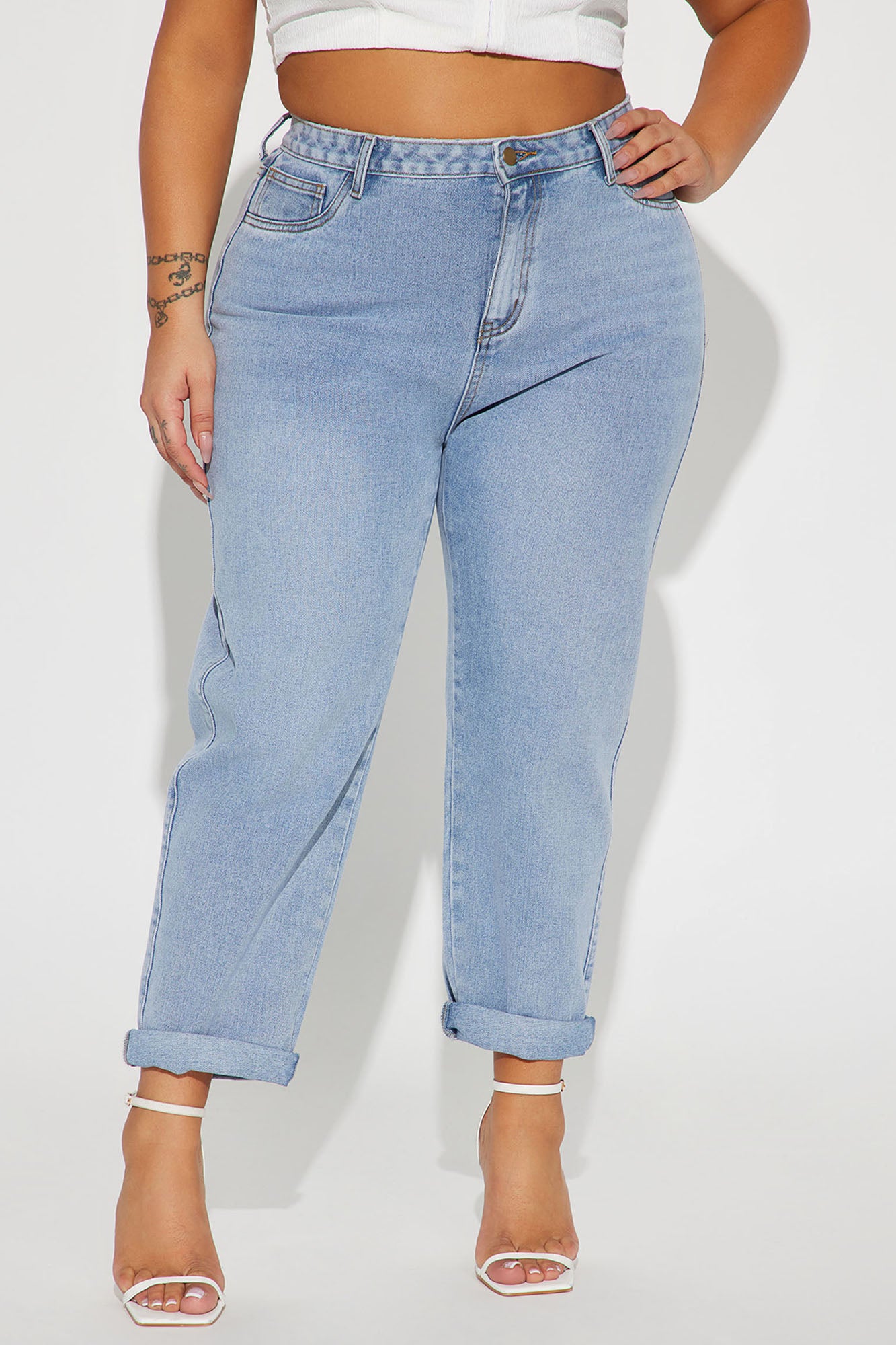 So Far So Good Non Stretch Mom Jeans - Light Wash - Image 5
