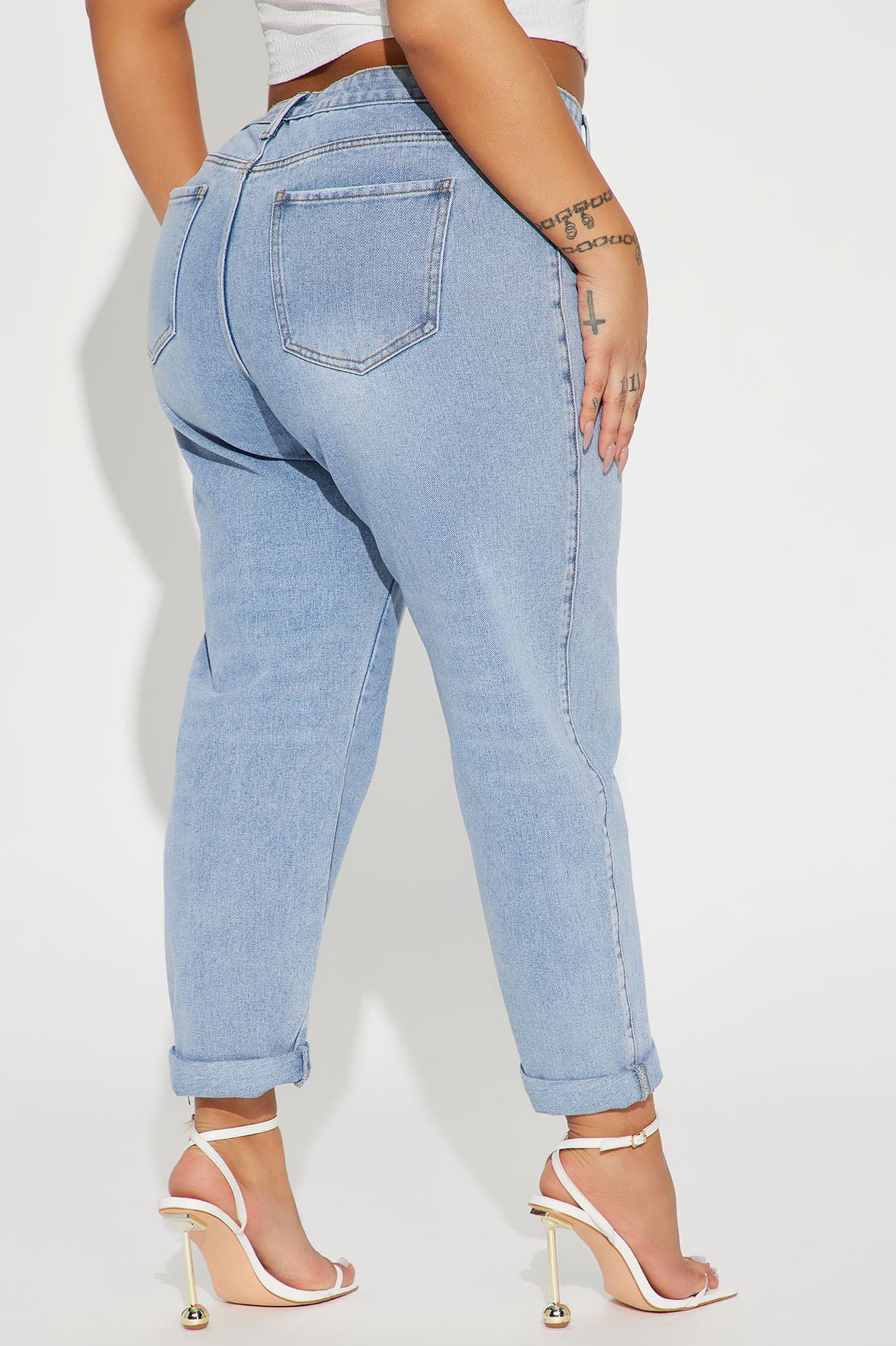 So Far So Good Non Stretch Mom Jeans - Light Wash - Image 6