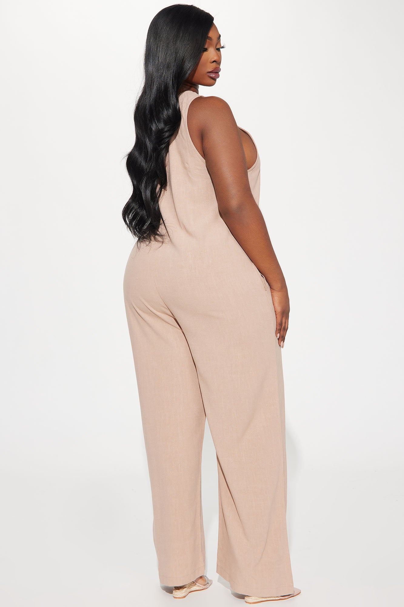 Won't Get Over You Jumpsuit  - Taupe - Image 6