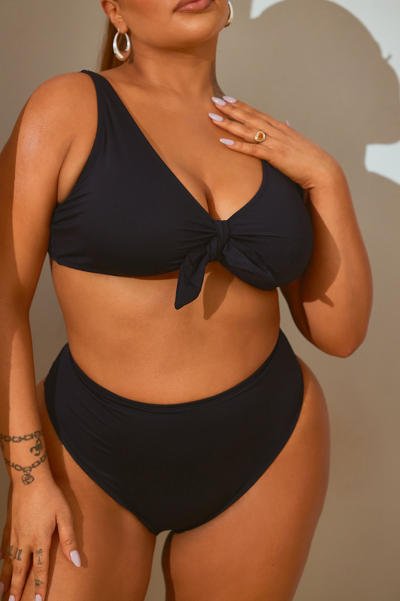 Beachy Summer Strappy 2 Piece Bikini - Black - Image 7