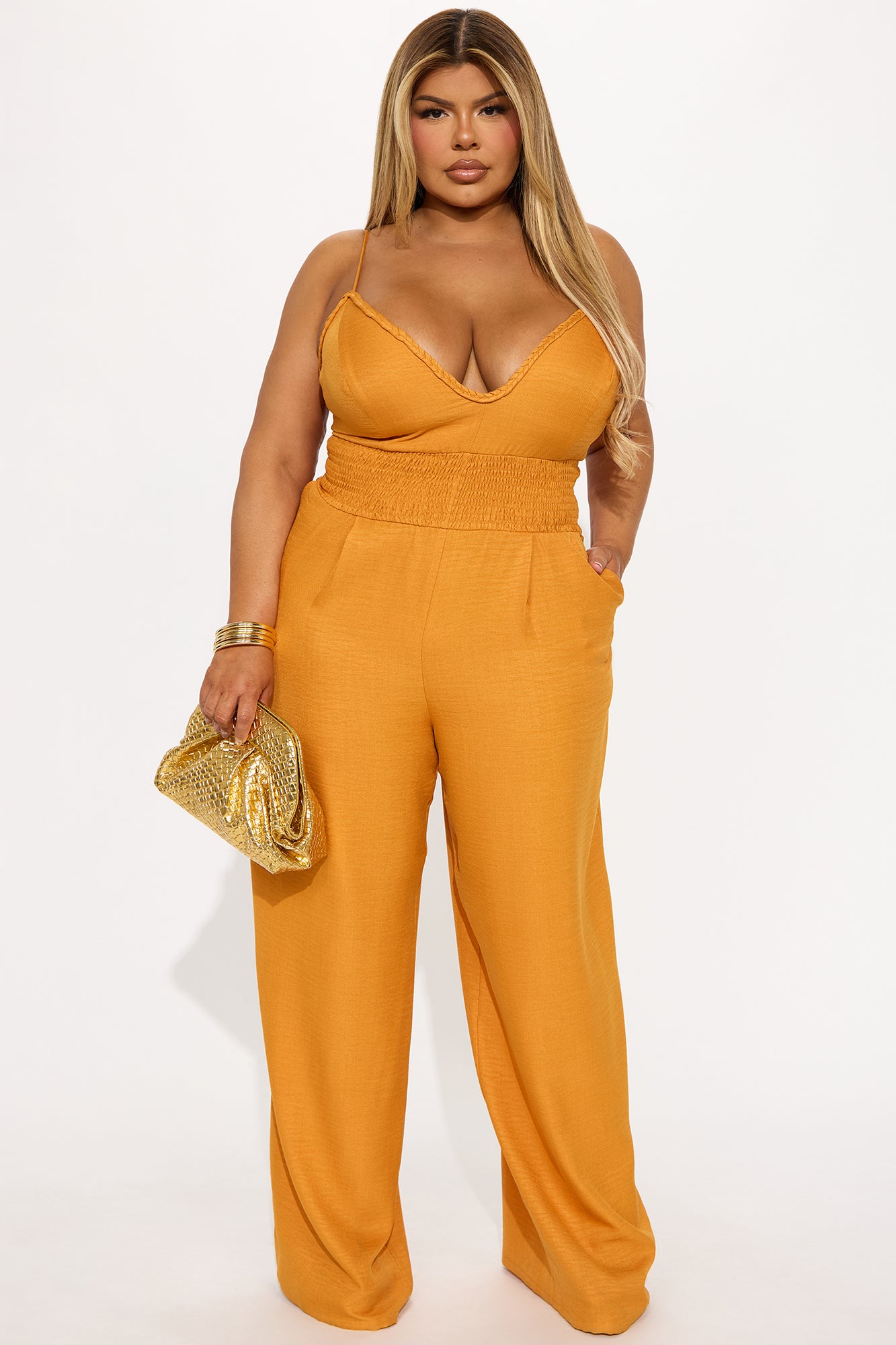 Vacay Mami Jumpsuit - Mustard - Image 4