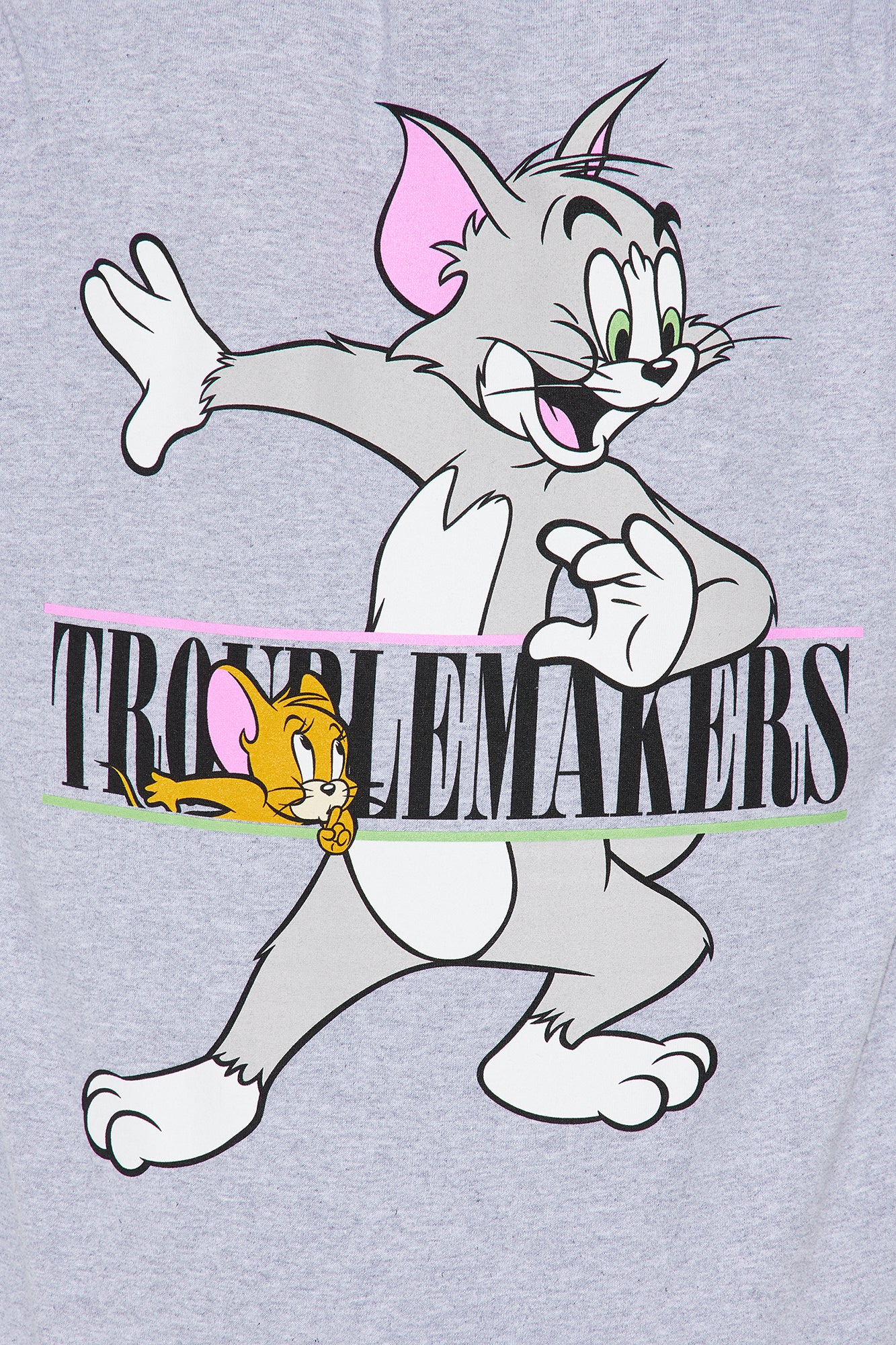 Tom And Jerry Troublemaker Tee - Heather Grey - Image 5