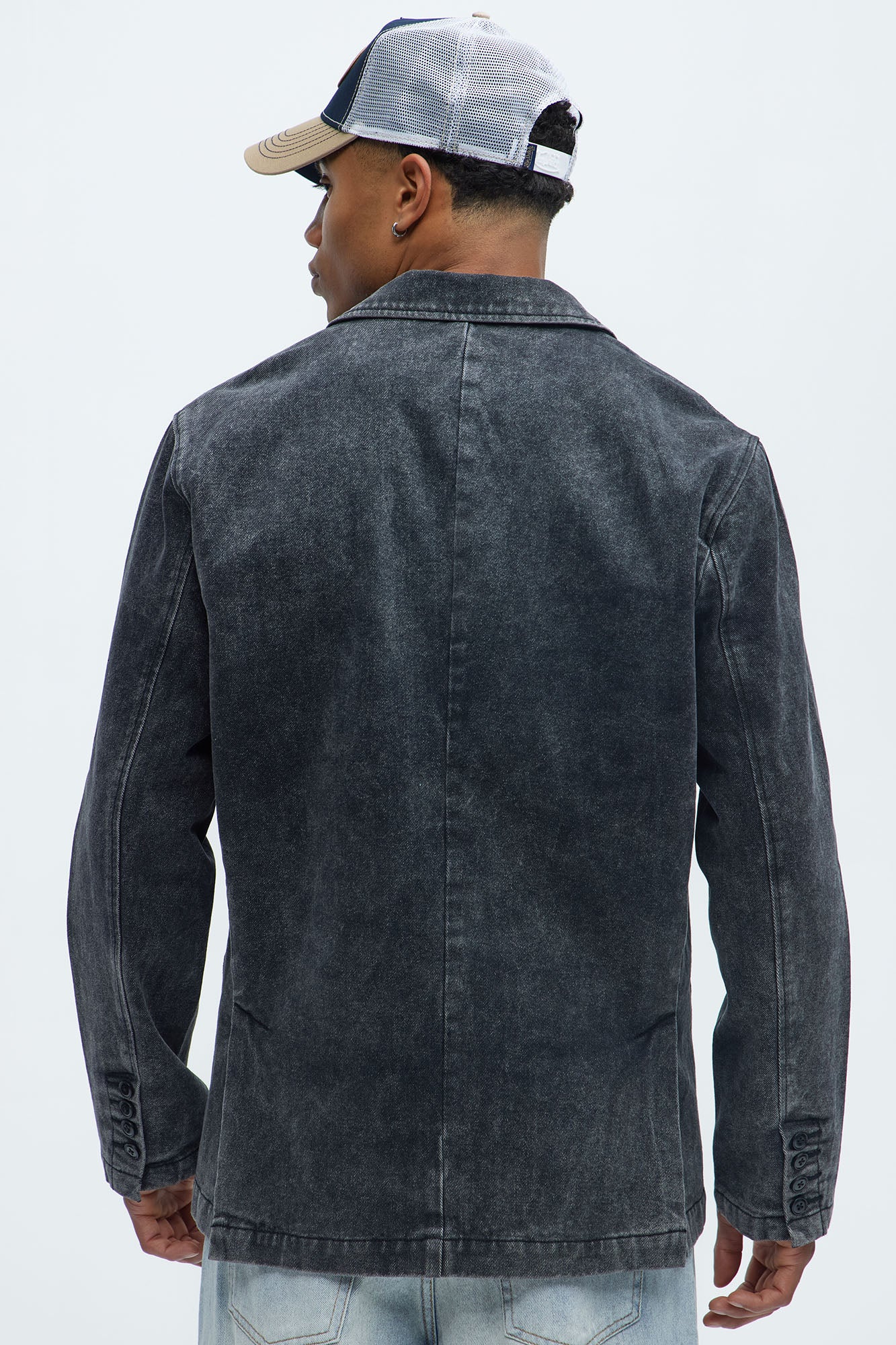 Belle Denim Blazer - Black Wash - Image 5