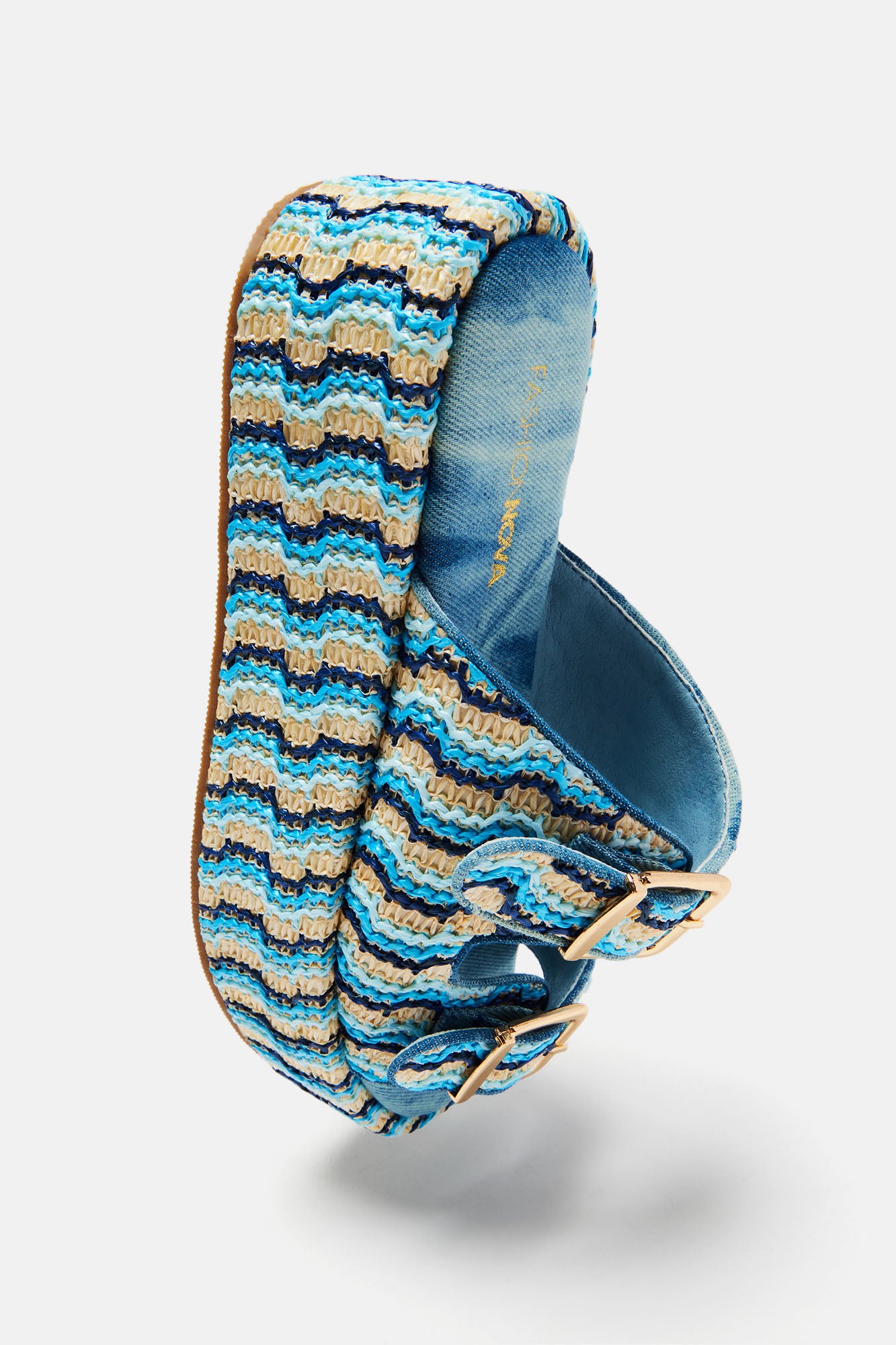 Stay Chill Flatform Sandals - Blue/combo - Image 5