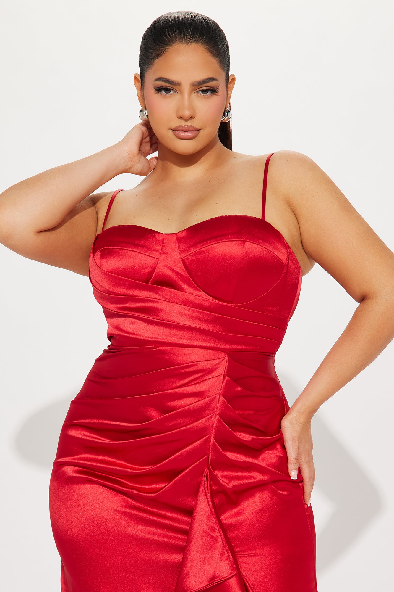 Camilla Satin Gown - Red - Image 6