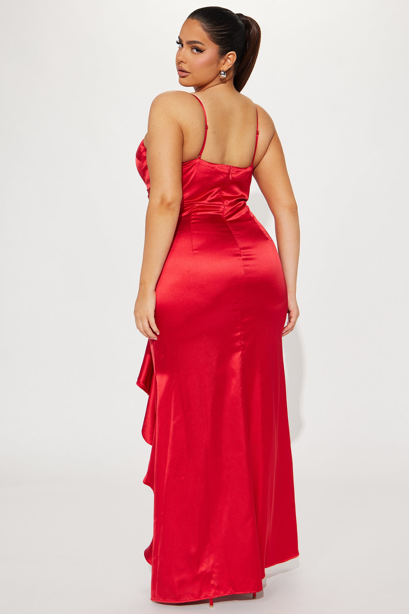 Camilla Satin Gown - Red - Image 7