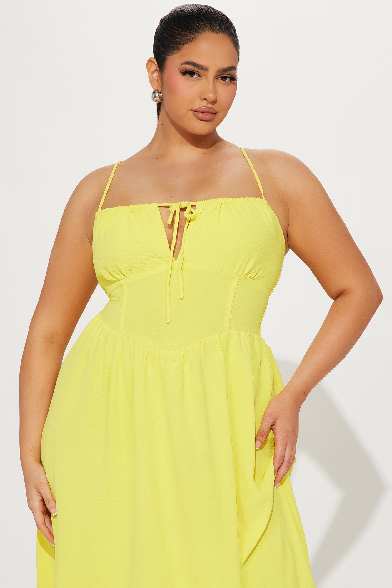 Amalfi Summer Midi Dress - Yellow - Image 5