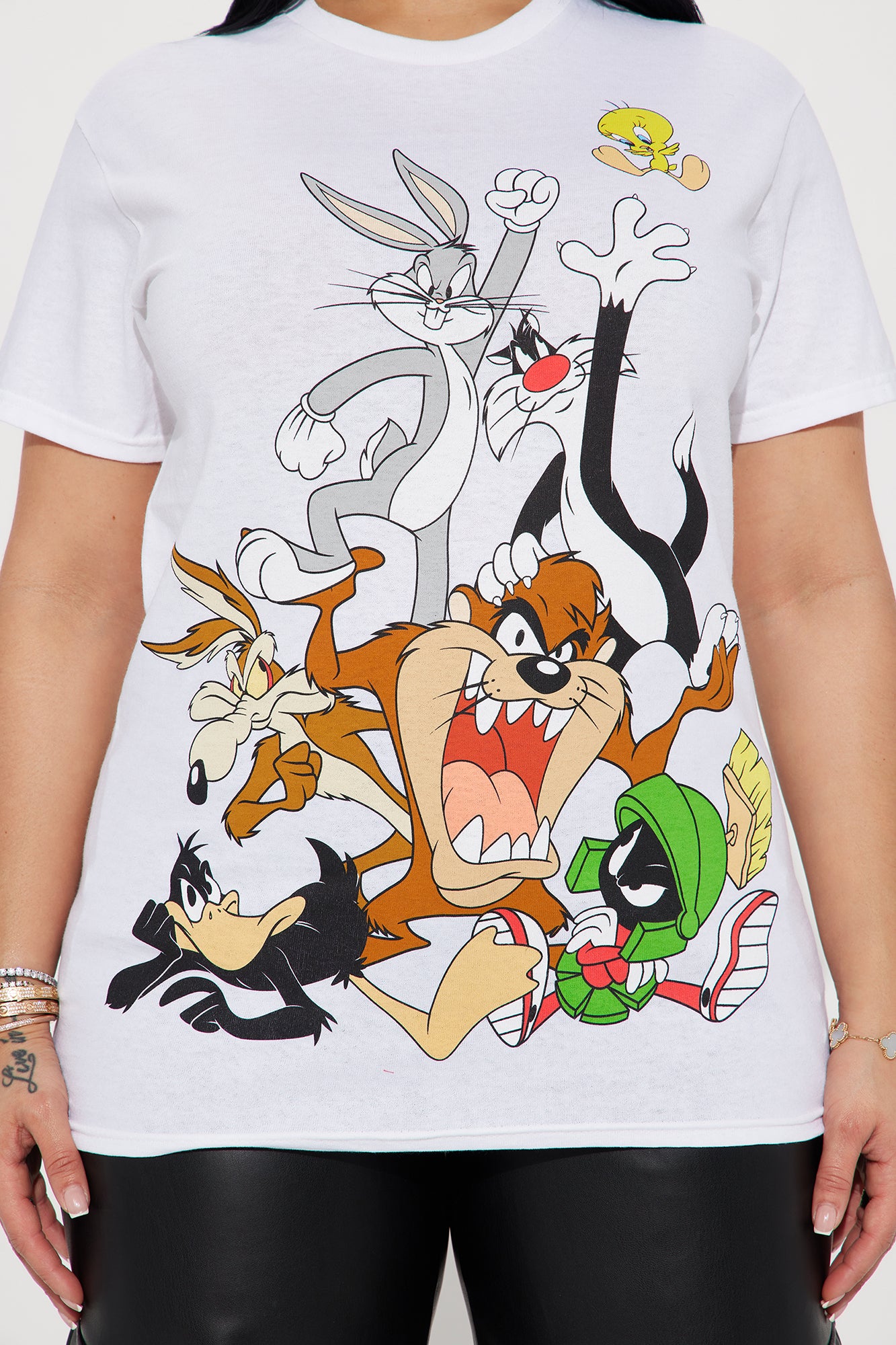 Gangs All Here Looney Tunes Tee - White - Image 3
