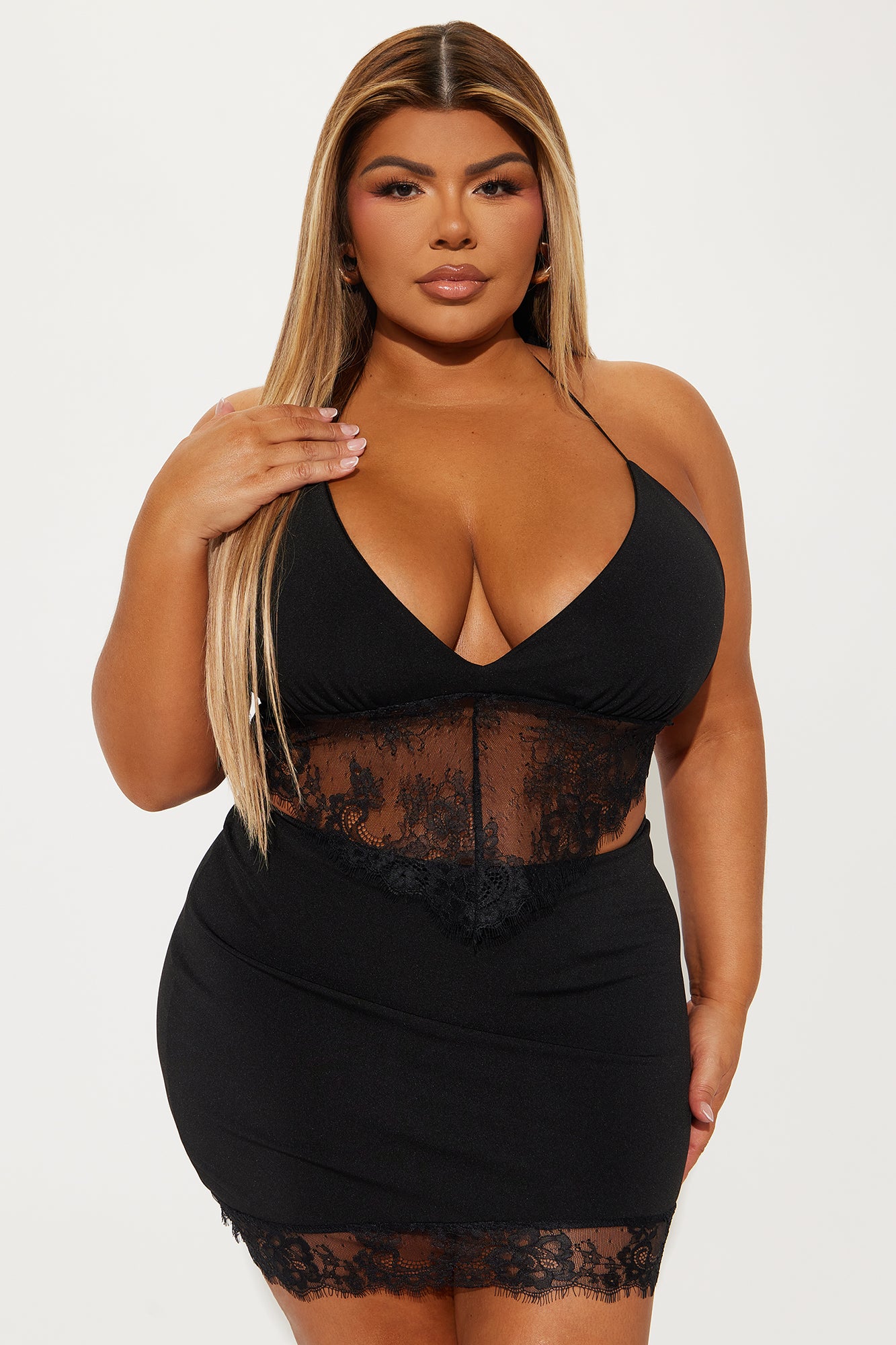 Sultry Spark Mini Skirt Set - Black - Image 5