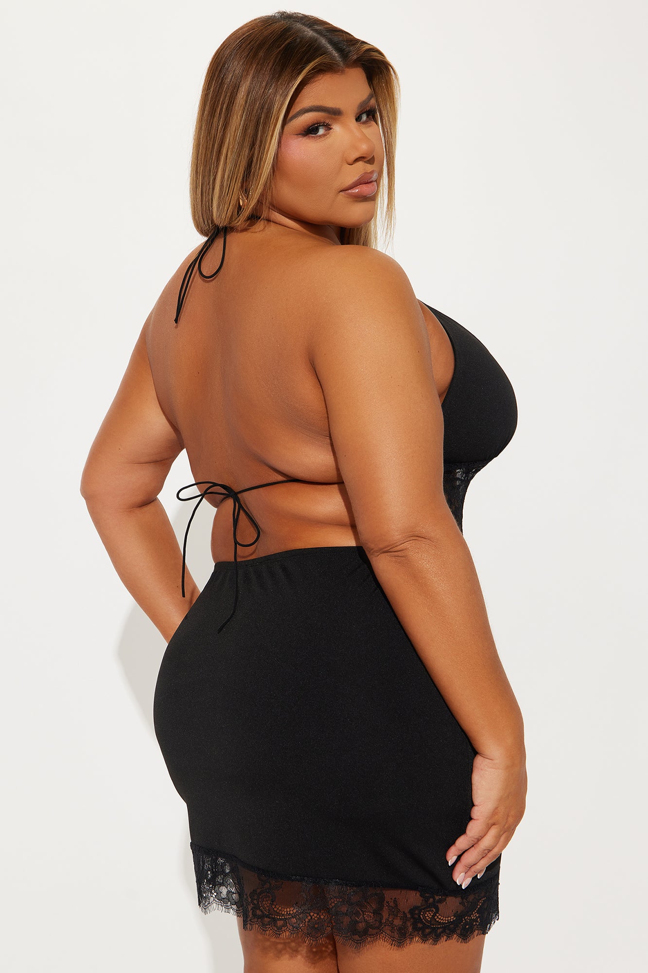 Sultry Spark Mini Skirt Set - Black - Image 7