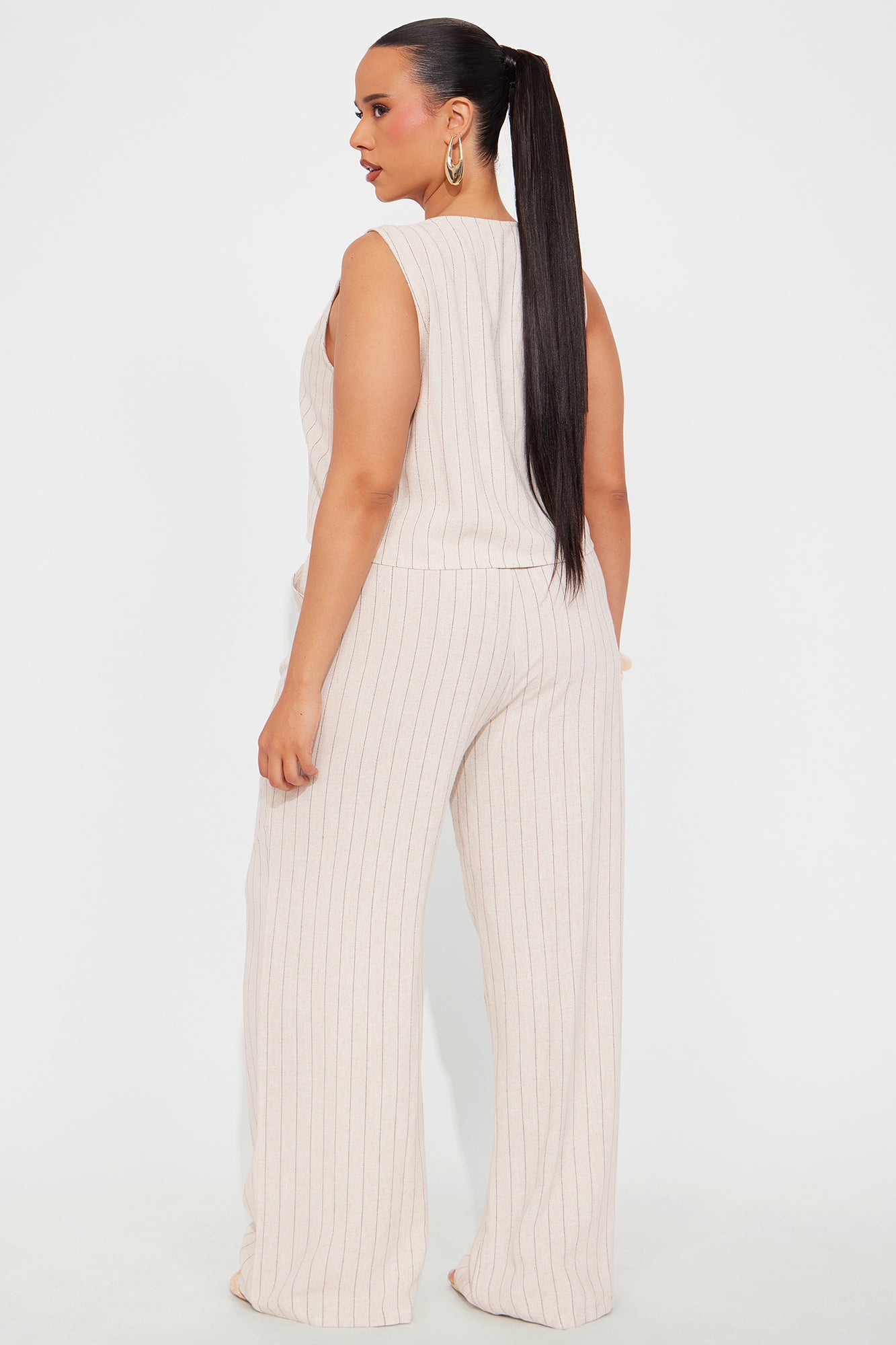 Cape Cod Linen Vest Pant Set - Natural/Combo - Image 6